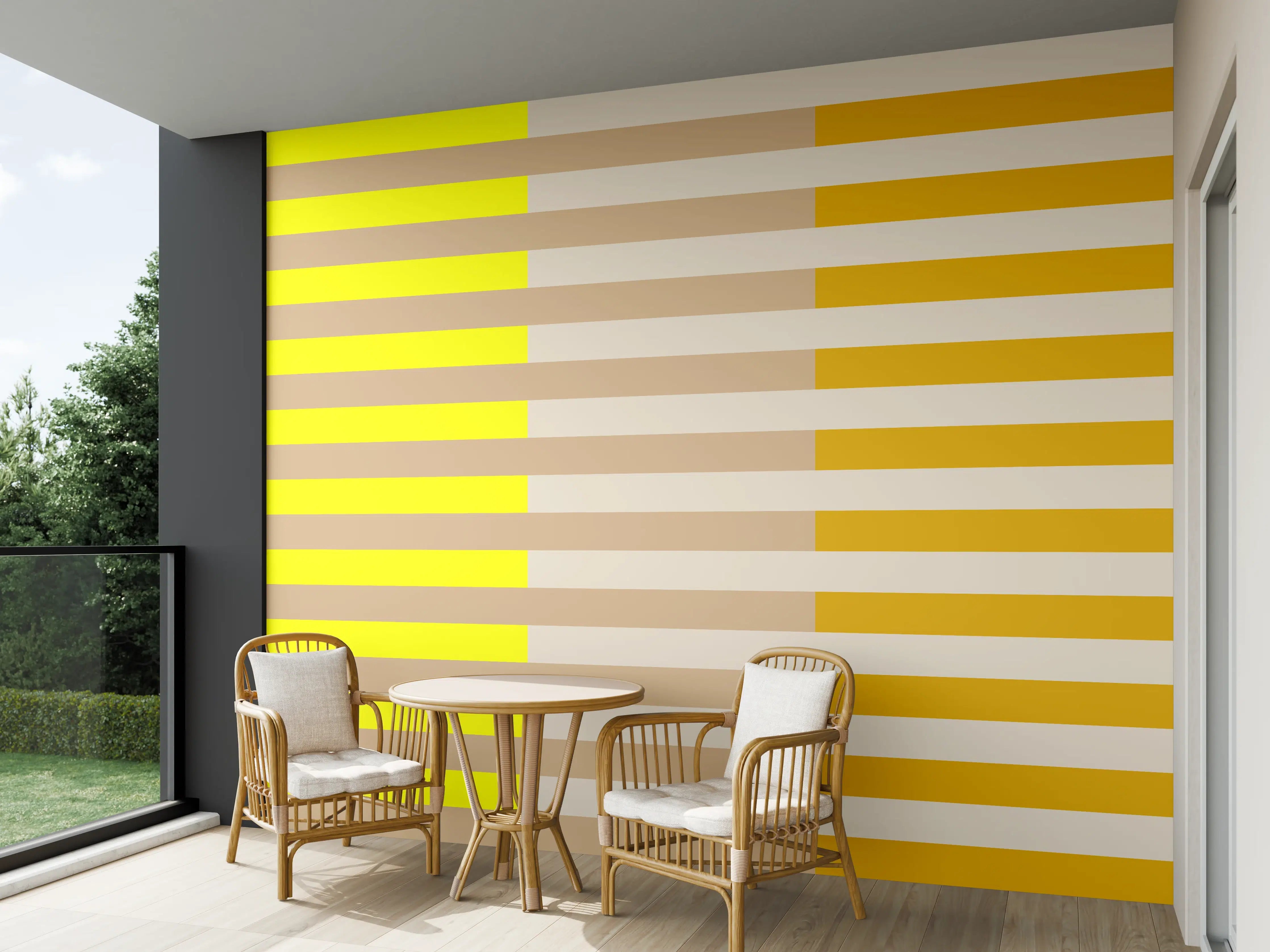 Wandverkleidung außen - The Yellows - Multy Stripes - Buttercup