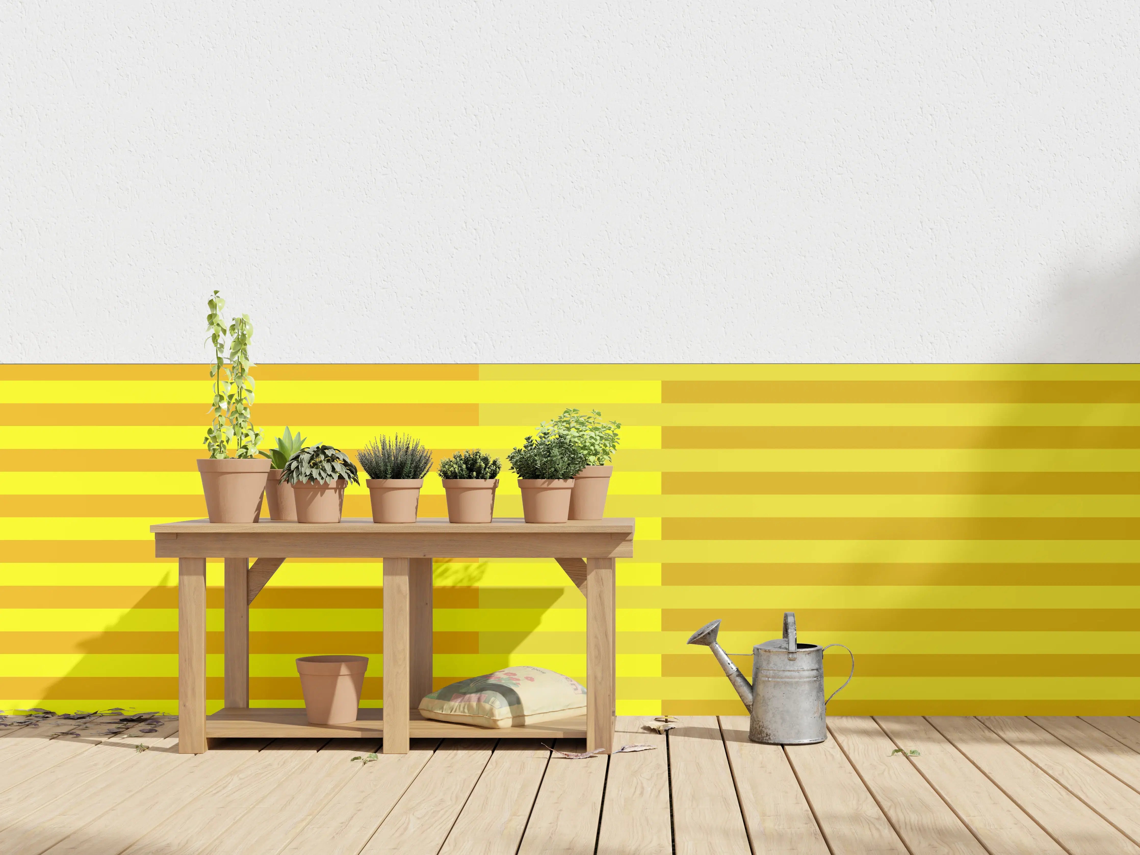 Wandverkleidung außen - The Yellows - Multy Stripes - Lemon