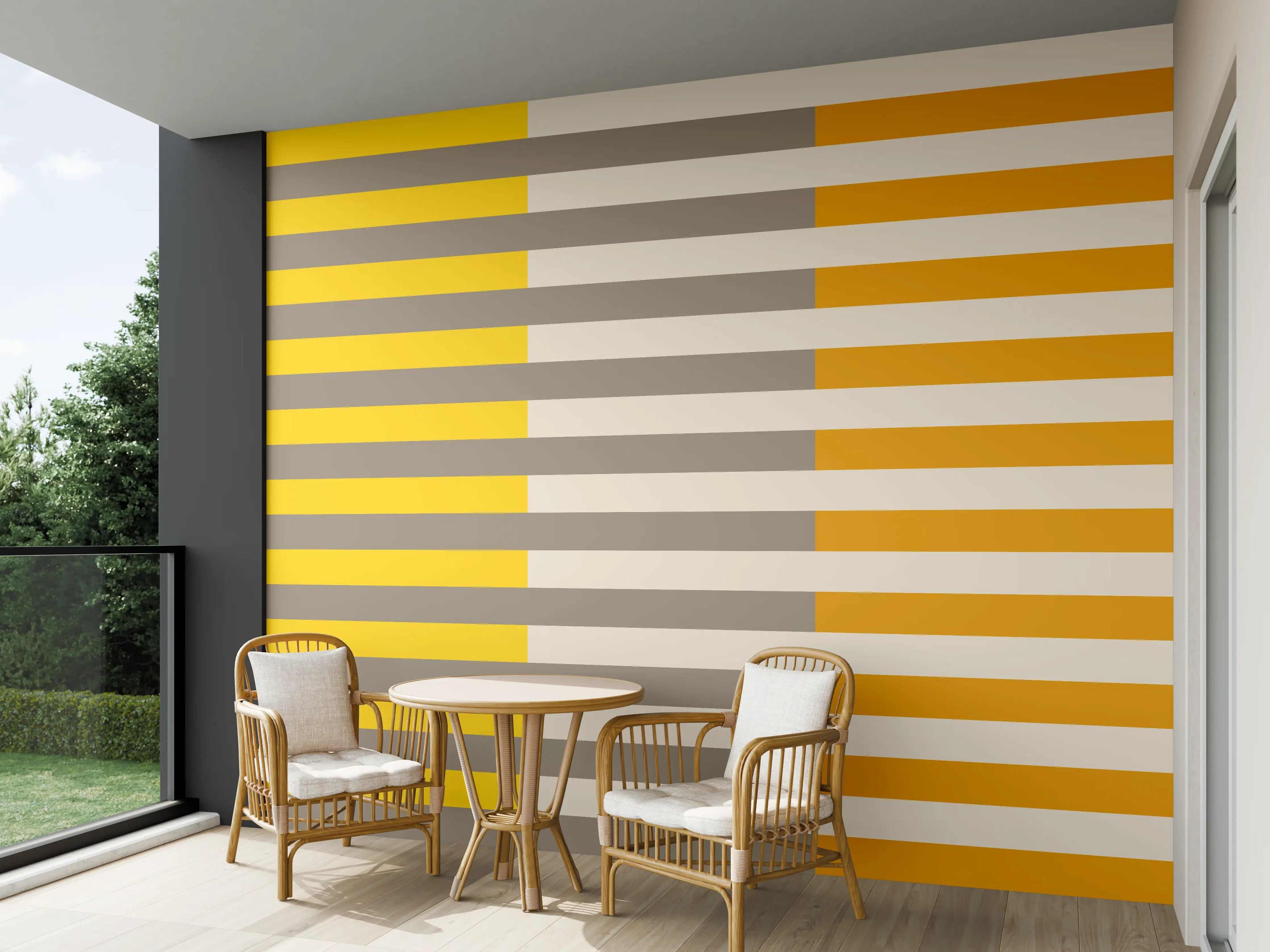 Wandverkleidung außen - The Yellows - Multy Stripes - Saffron