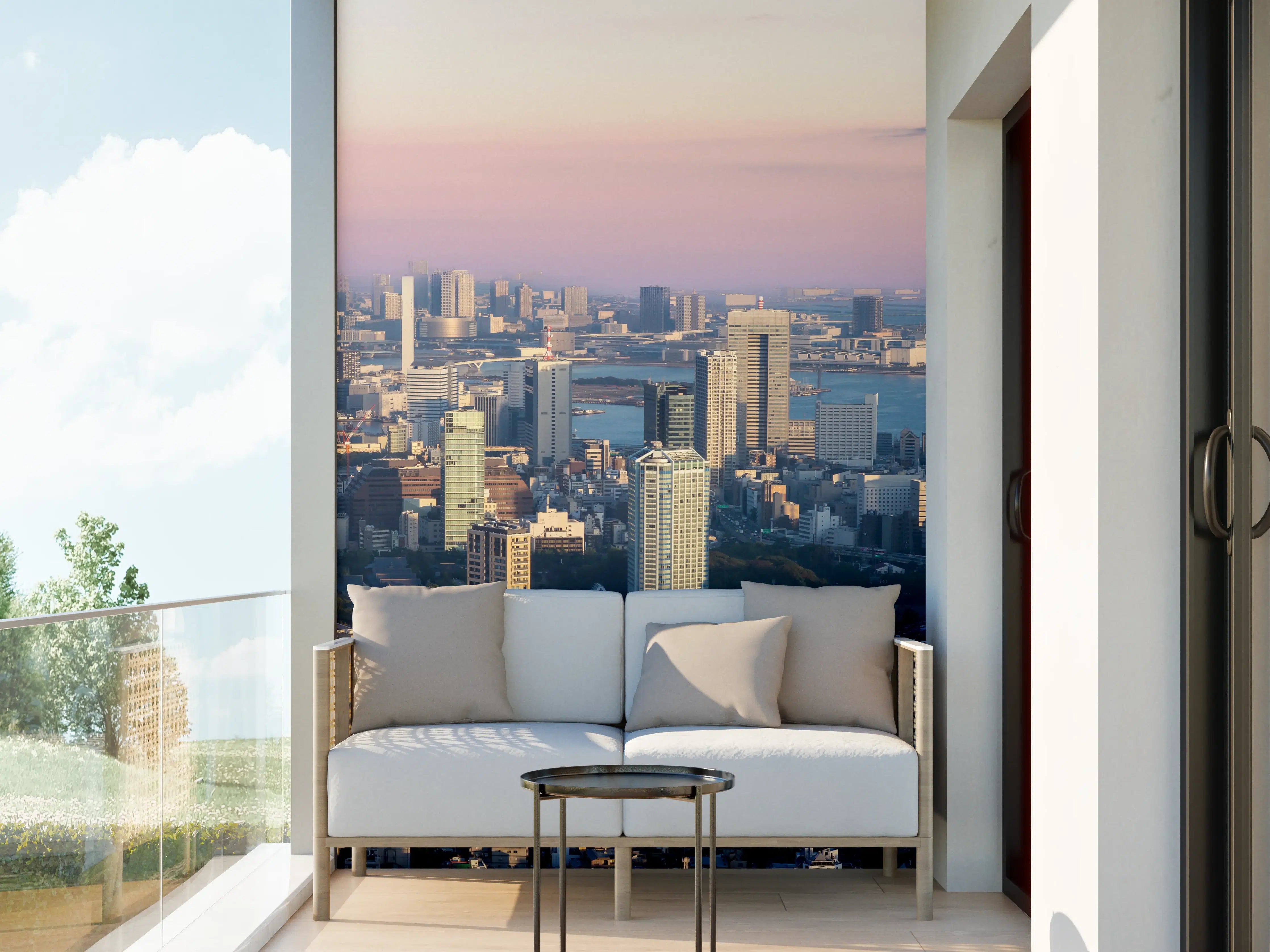 Wandverkleidung außen - Tokio Skyline mit Tokyo Tower