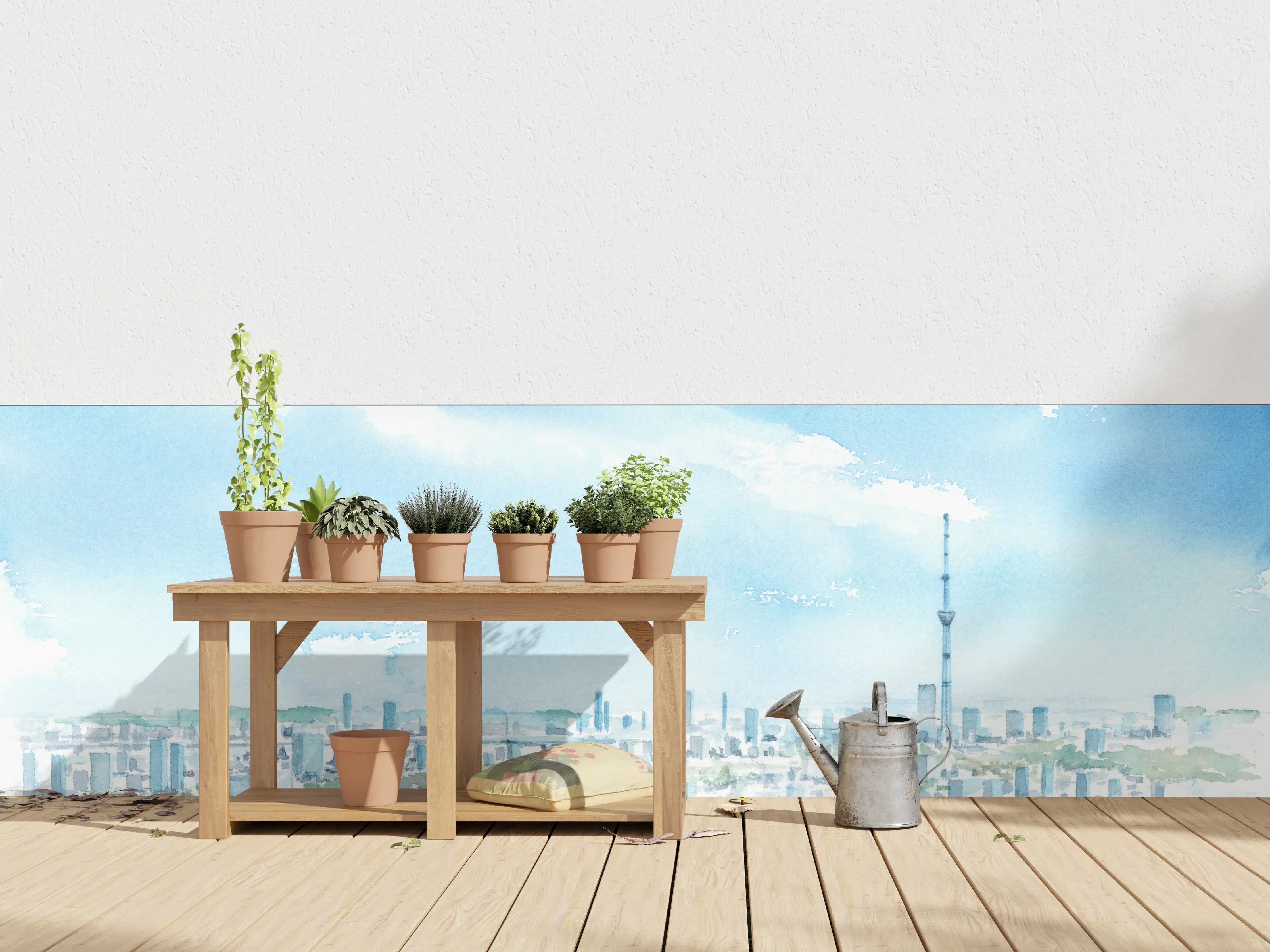Wandverkleidung außen - Tokyo Sky Tree Aquarellmalerei