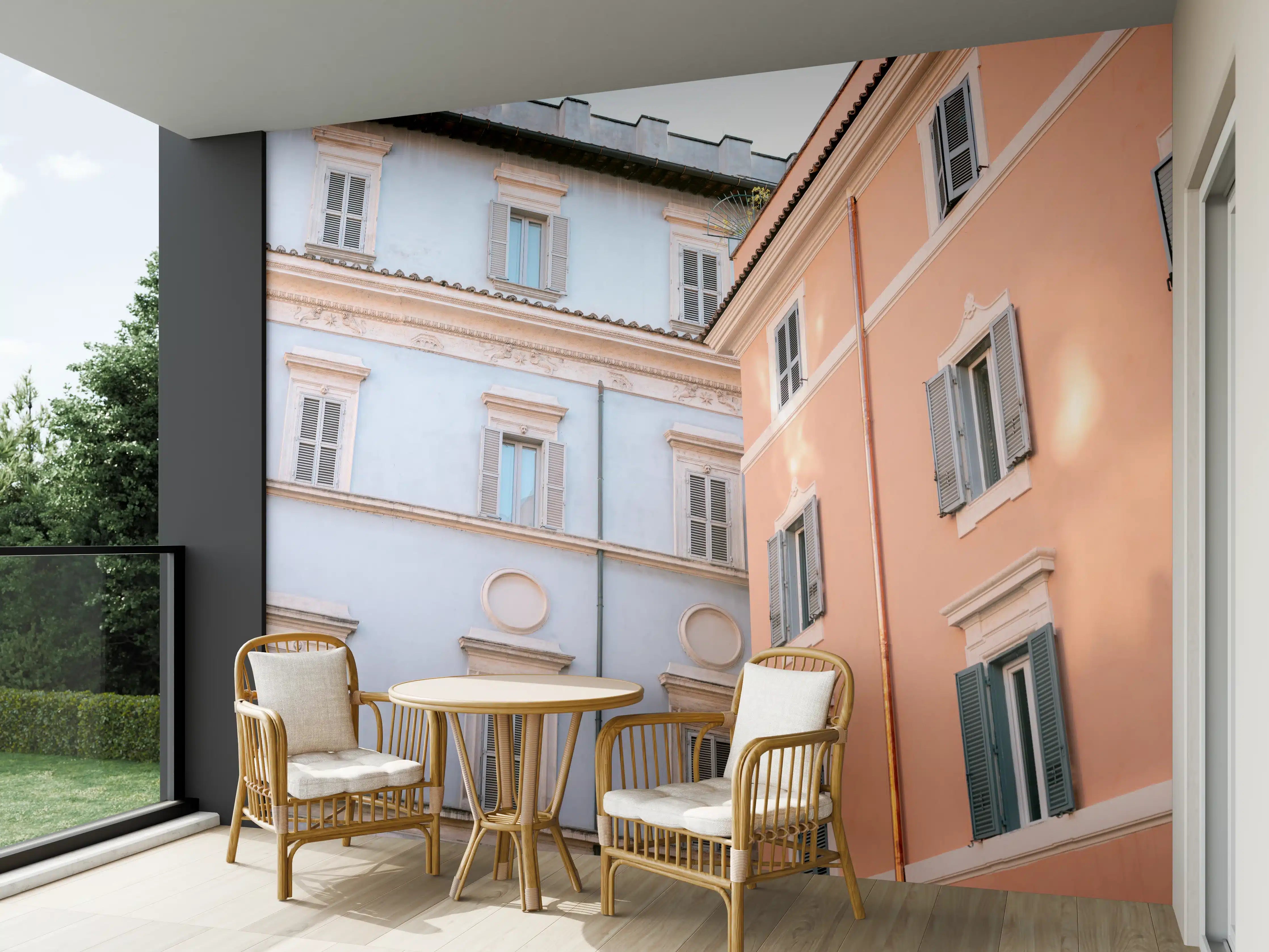 Wandverkleidung außen - Trastevere in Flieder und Pink