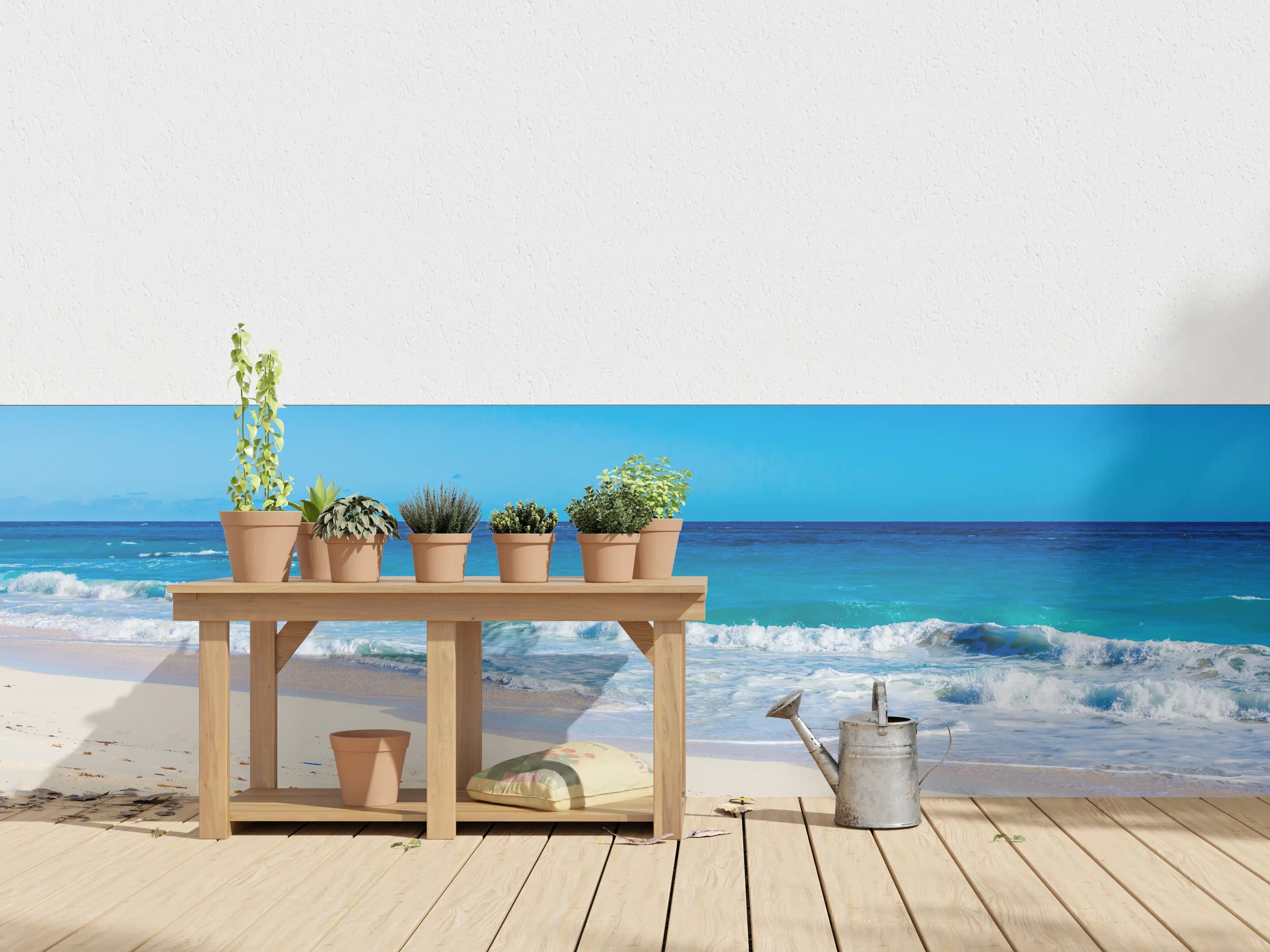 Wandverkleidung außen - Traumhafter Strand mit klarem Wasser
