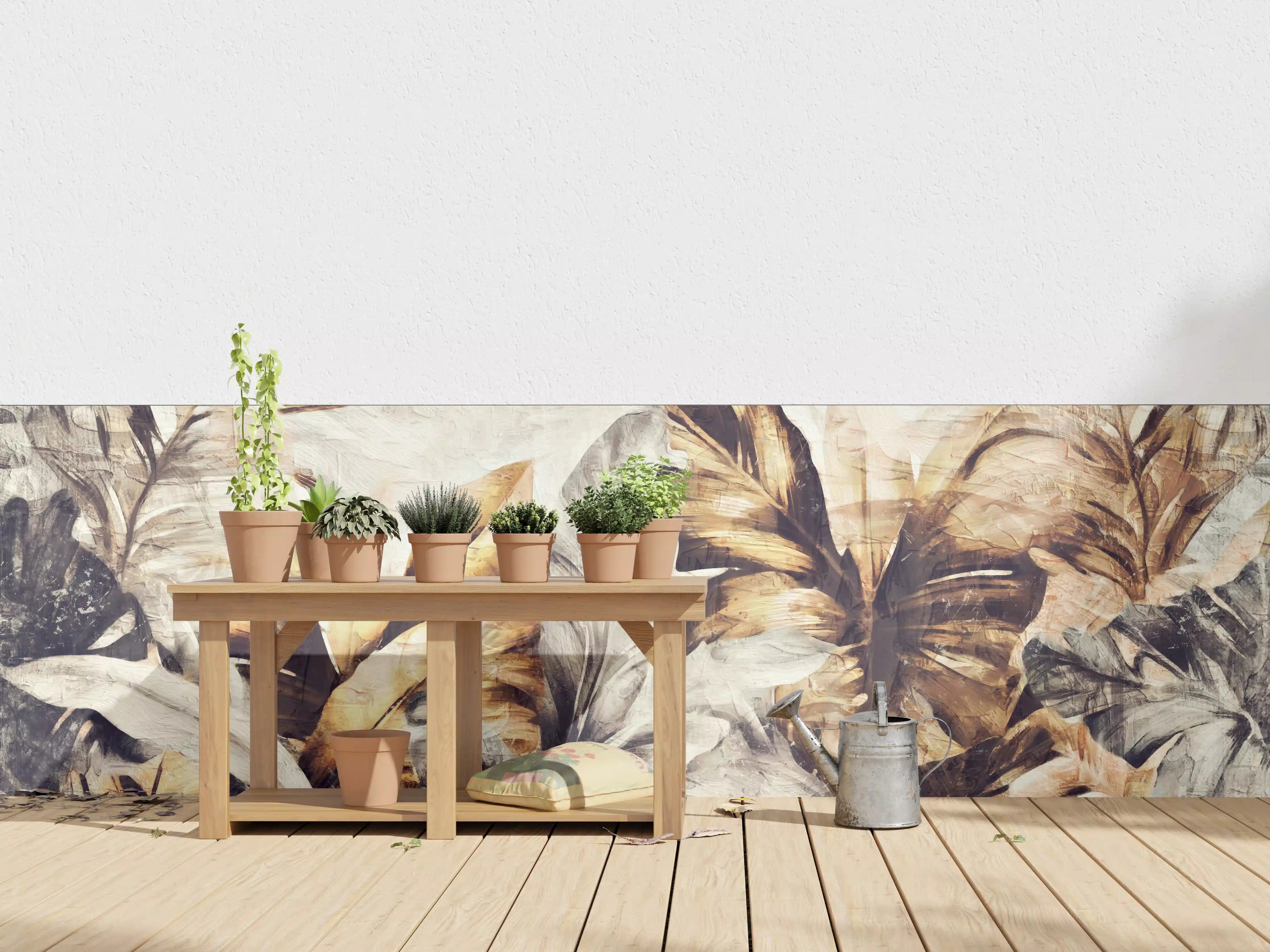 Wandverkleidung außen - Tropische Dschungelpanorama-Kunst