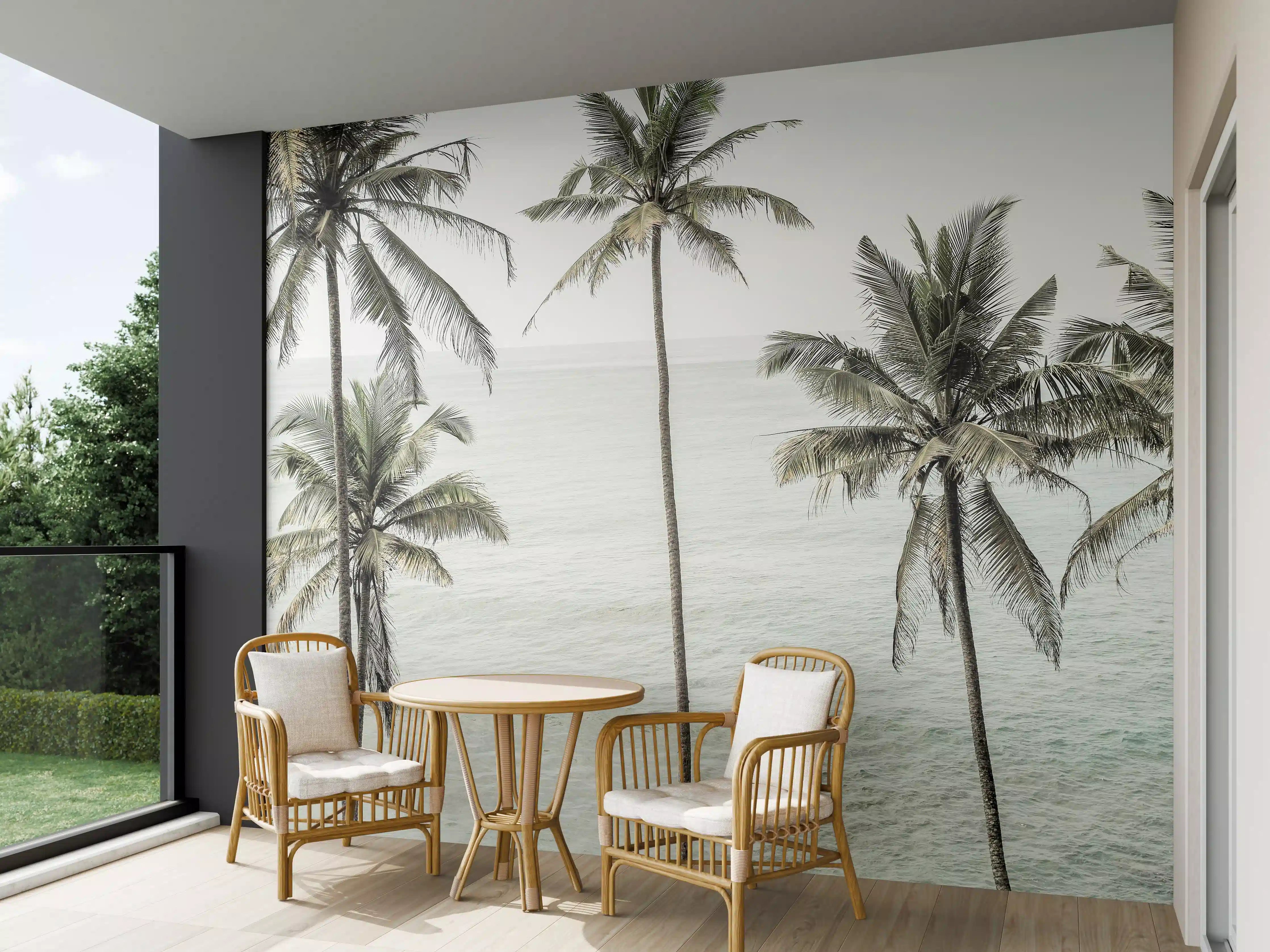 Wandverkleidung außen - Tropische Strand-Palmen Aussicht