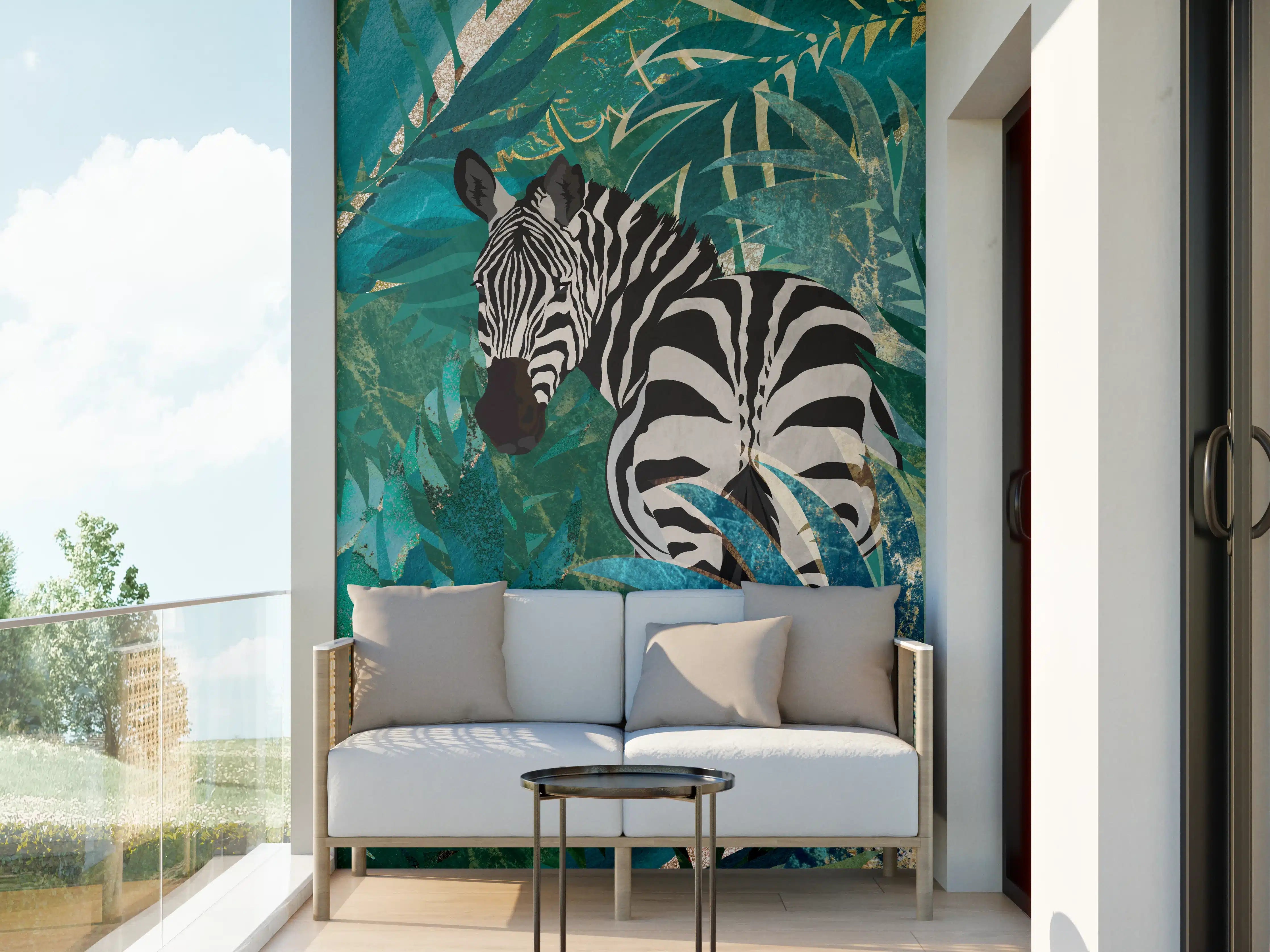 Wandverkleidung außen - Tropische Zeichnung - Zebra