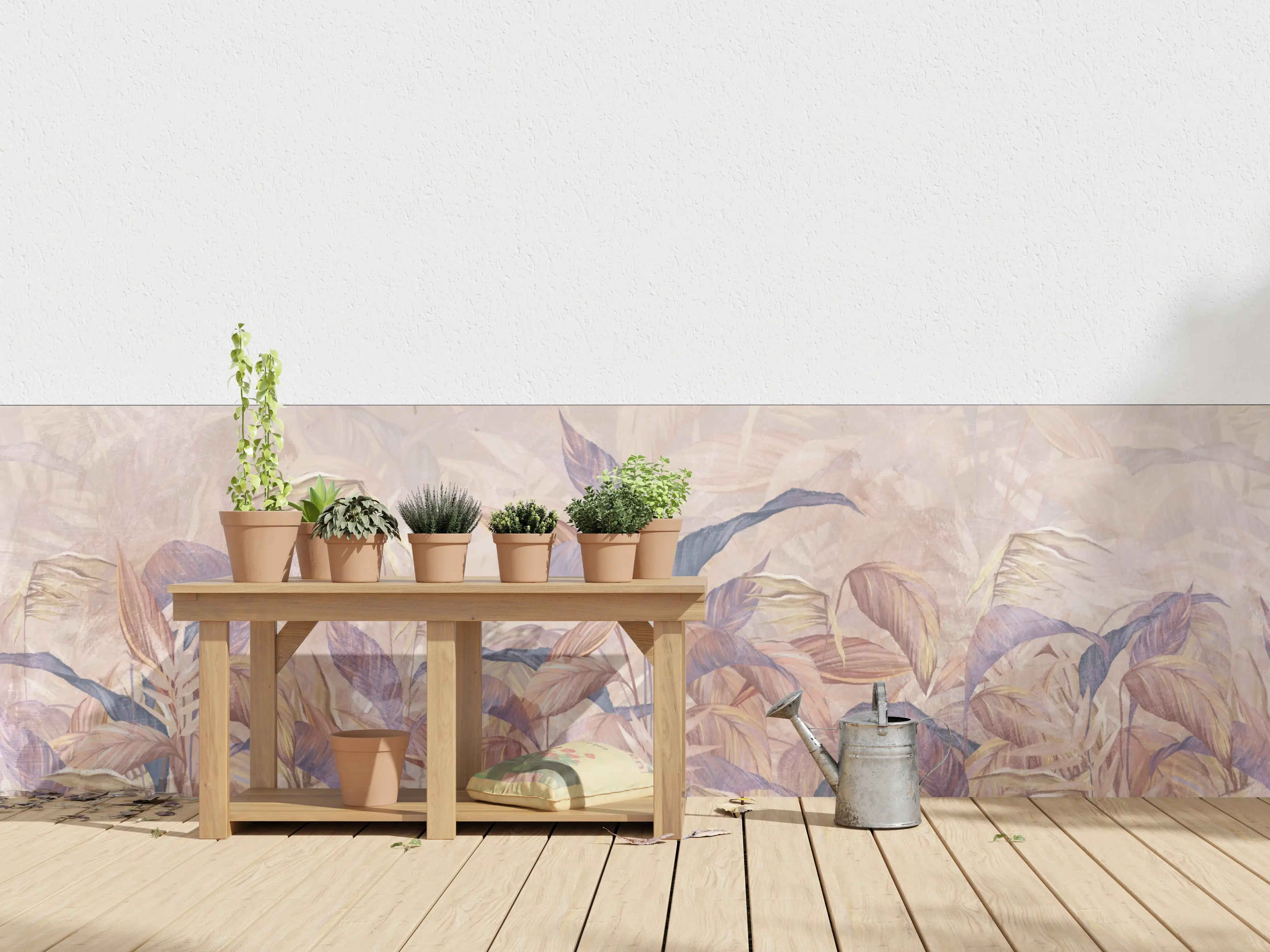 Wandverkleidung außen - Tropisches Blätter Design