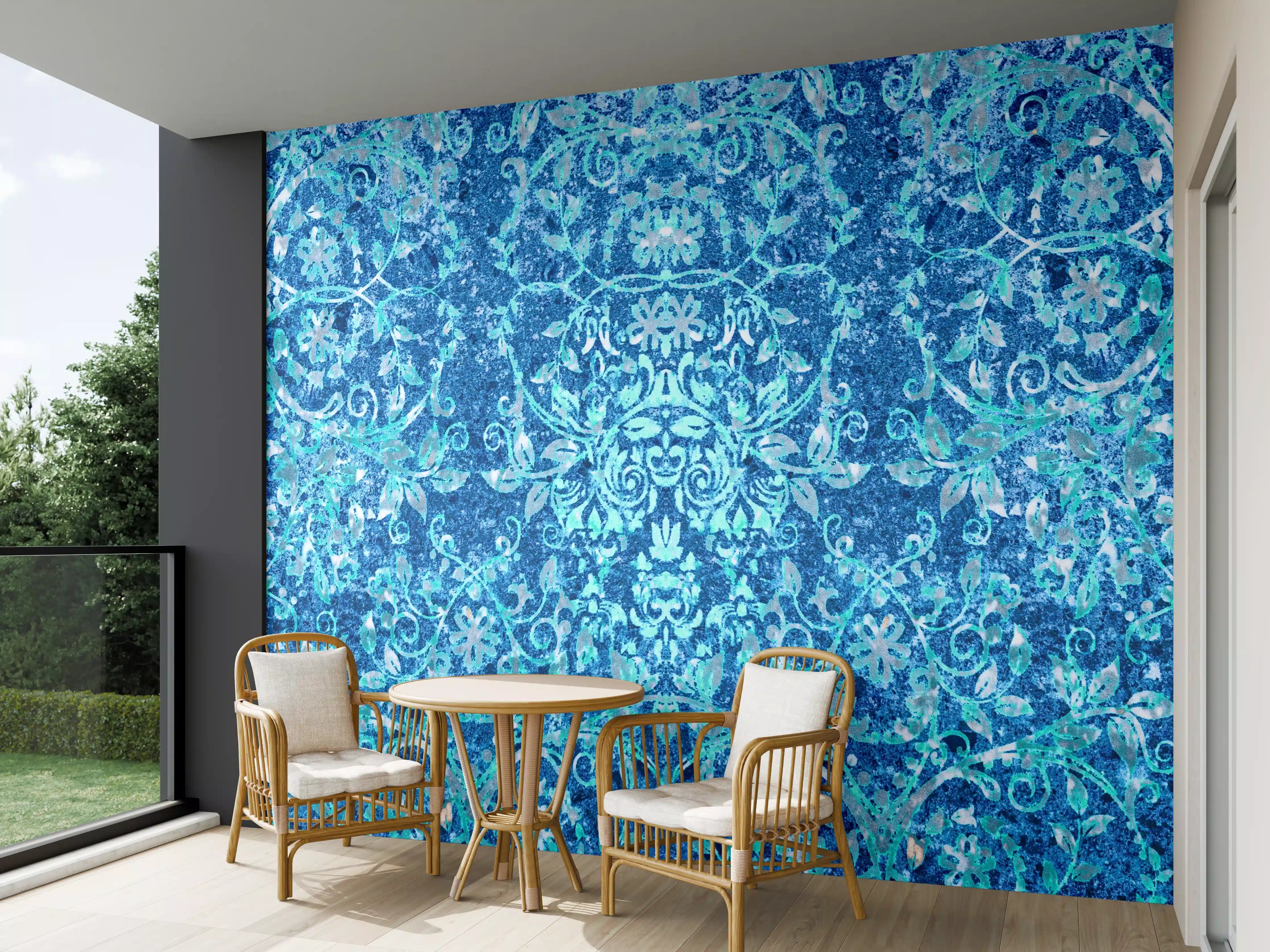 Wandverkleidung außen - Türkise Aquamarin Wand Textur
