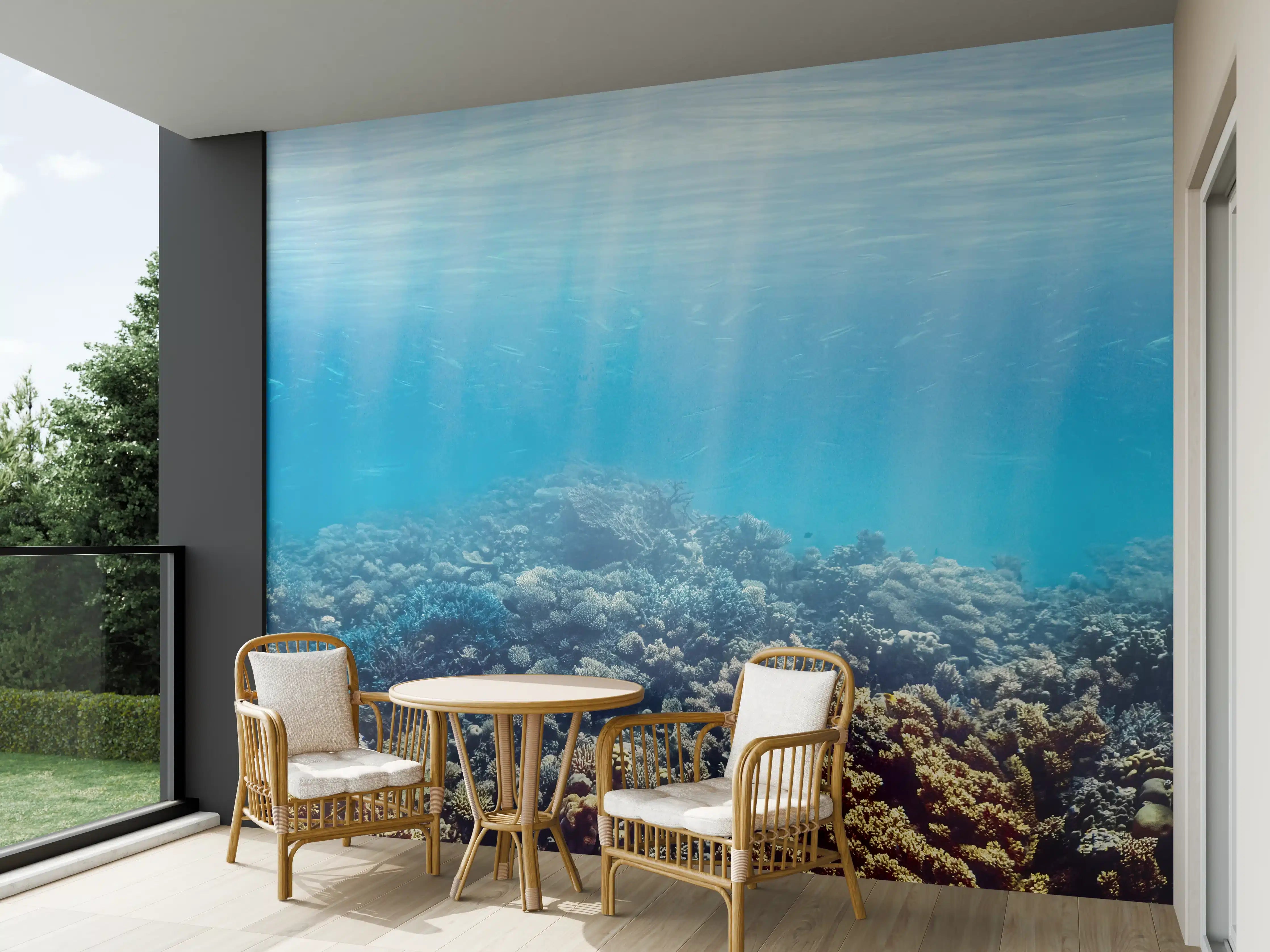 Wandverkleidung außen - Unterwasser-Korallenriff im Roten Meer