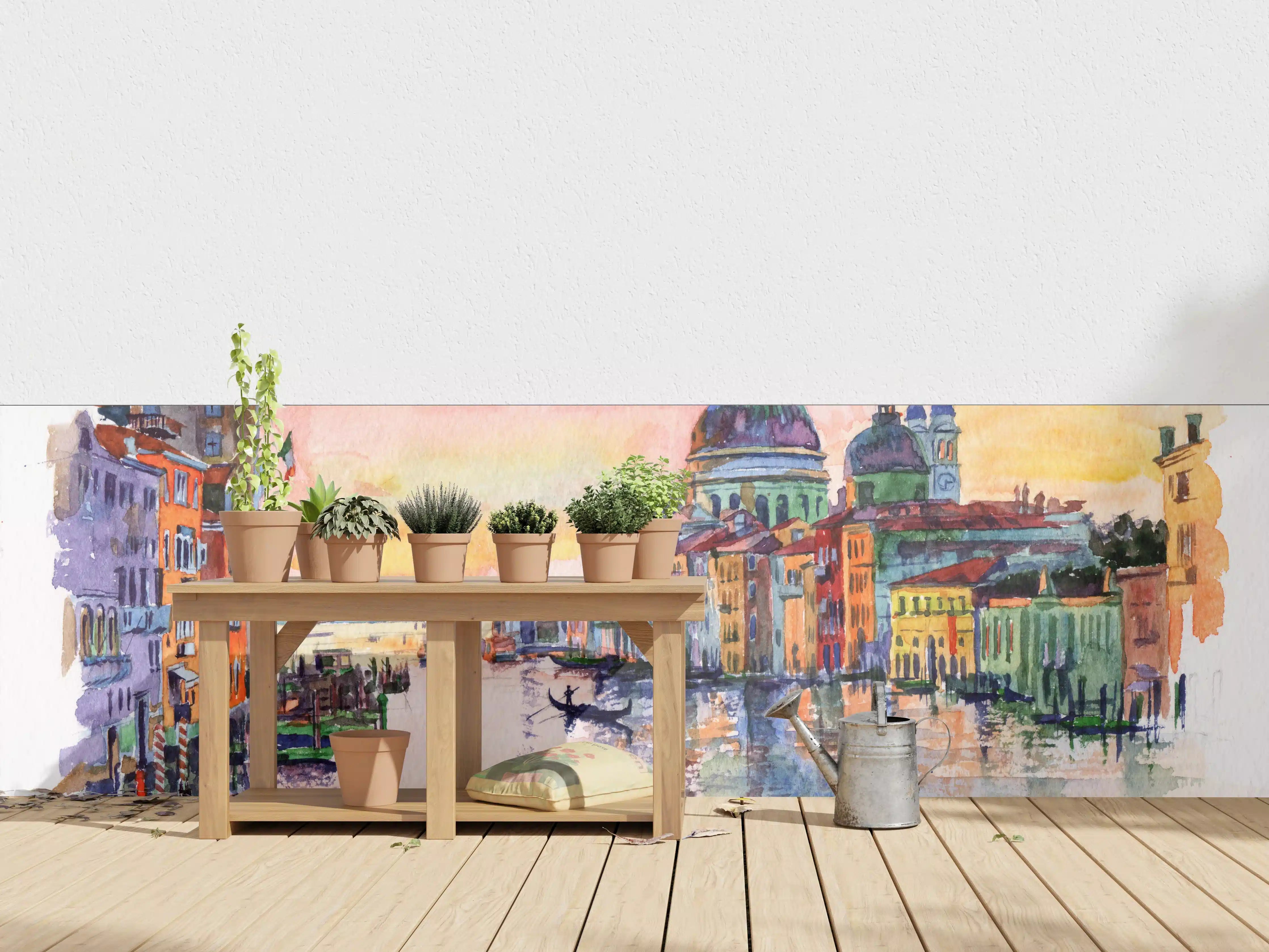Wandverkleidung außen - Venedig Aquarell 