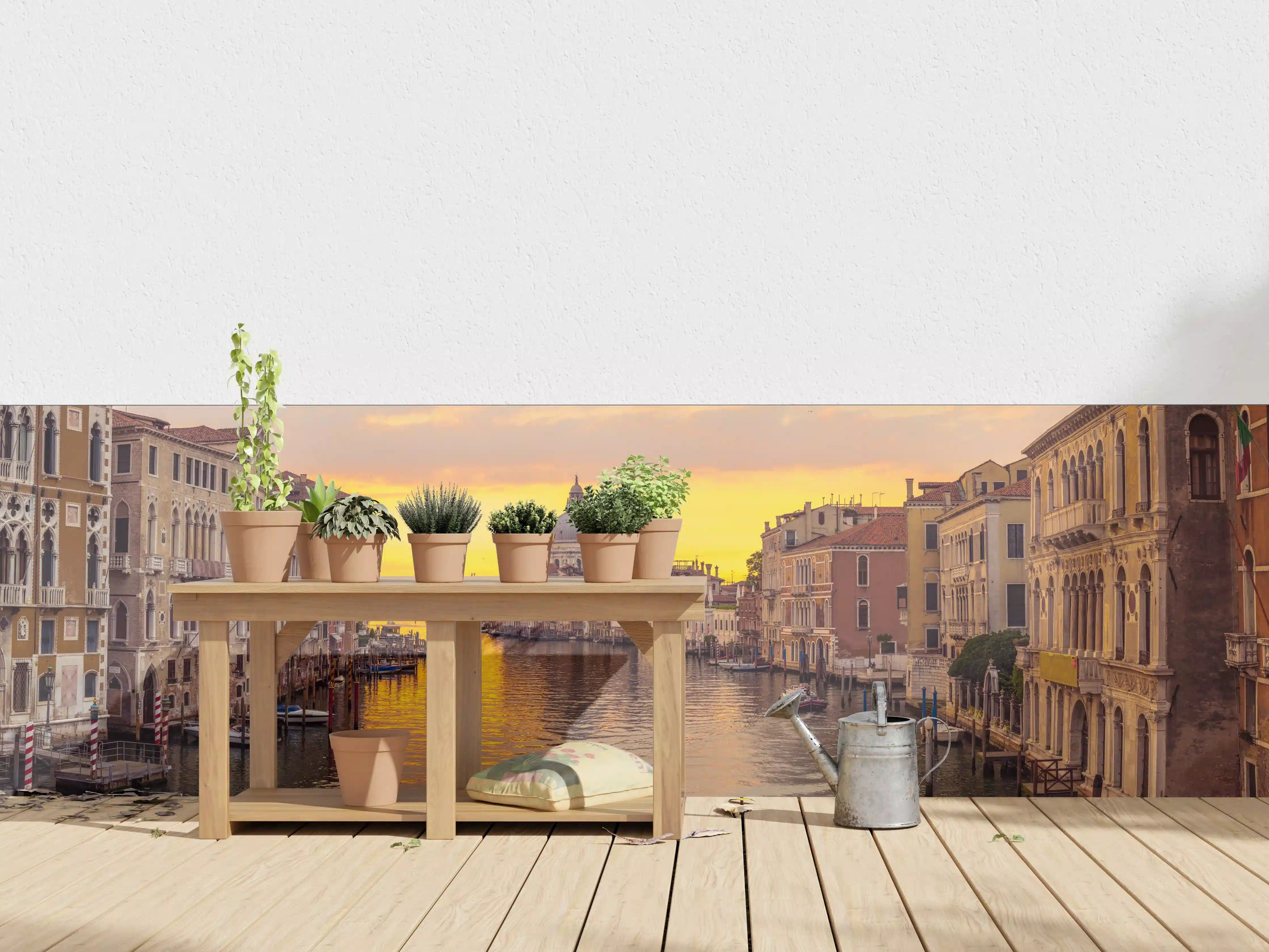 Wandverkleidung außen - Venedig Skyline Sonnenuntergang