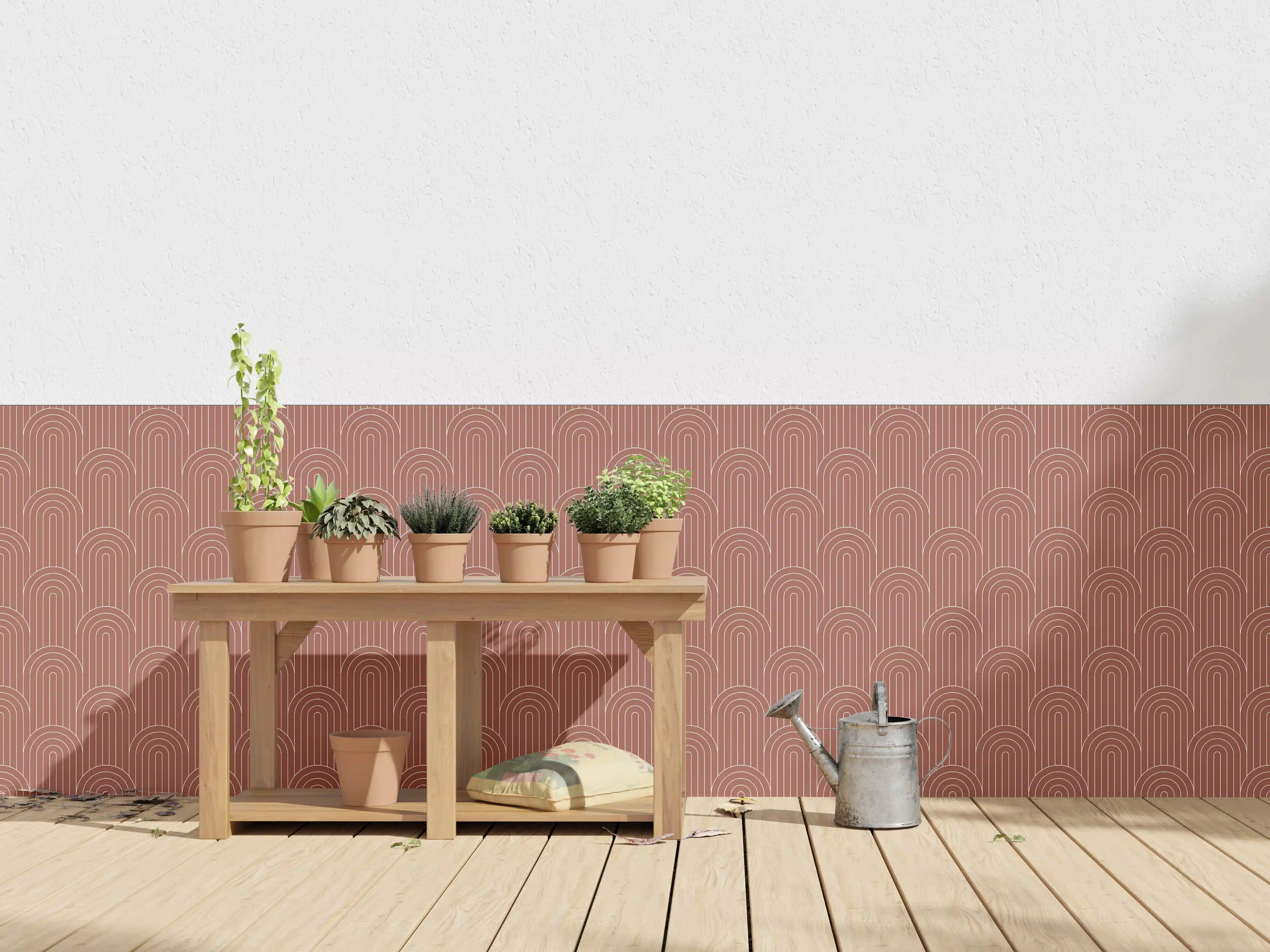 Wandverkleidung außen - Vergraute Ruggine-Optik auf Weißem Hintergrund mit Graunuancen