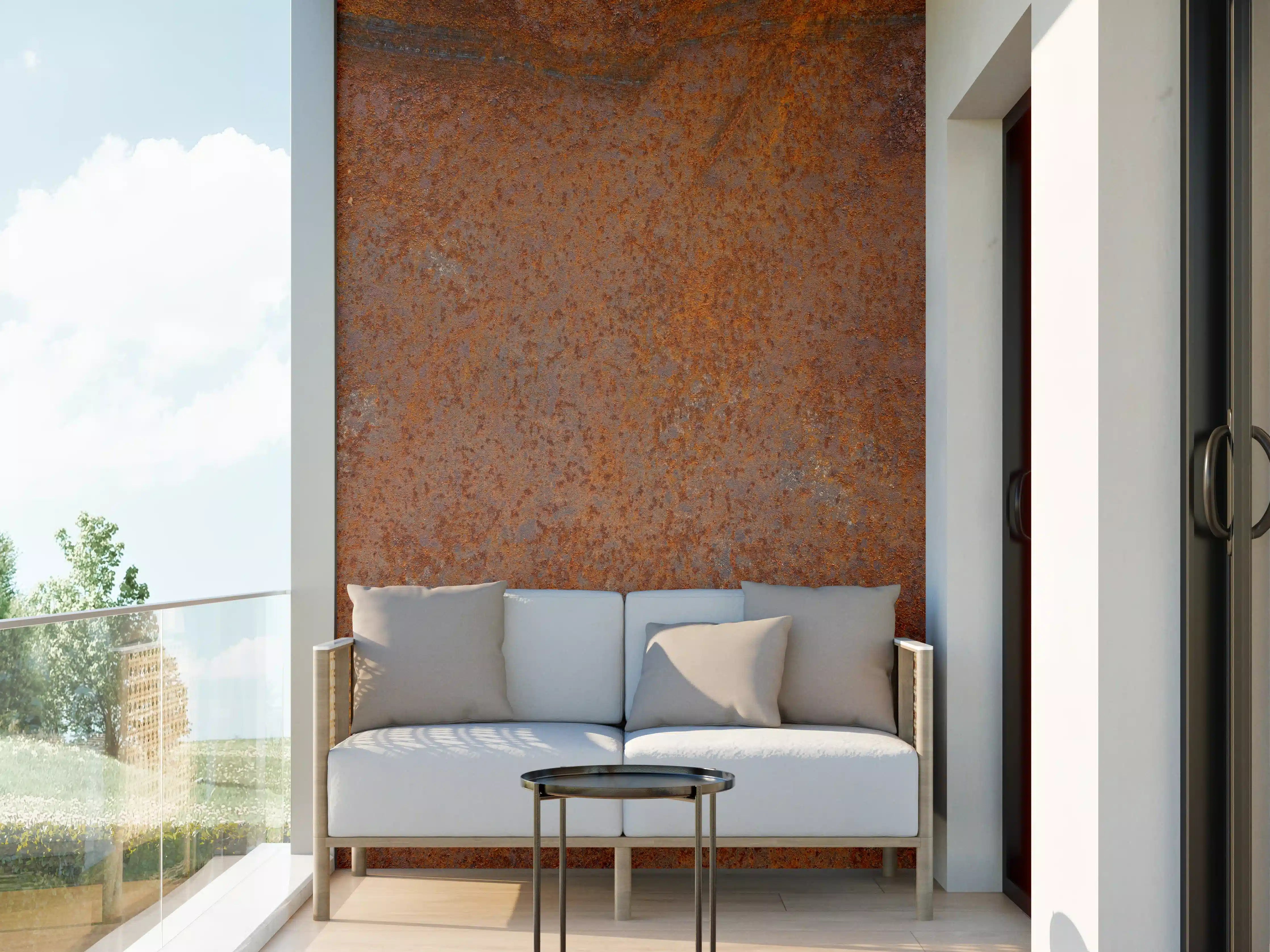 Wandverkleidung außen - Verrostetes Metall