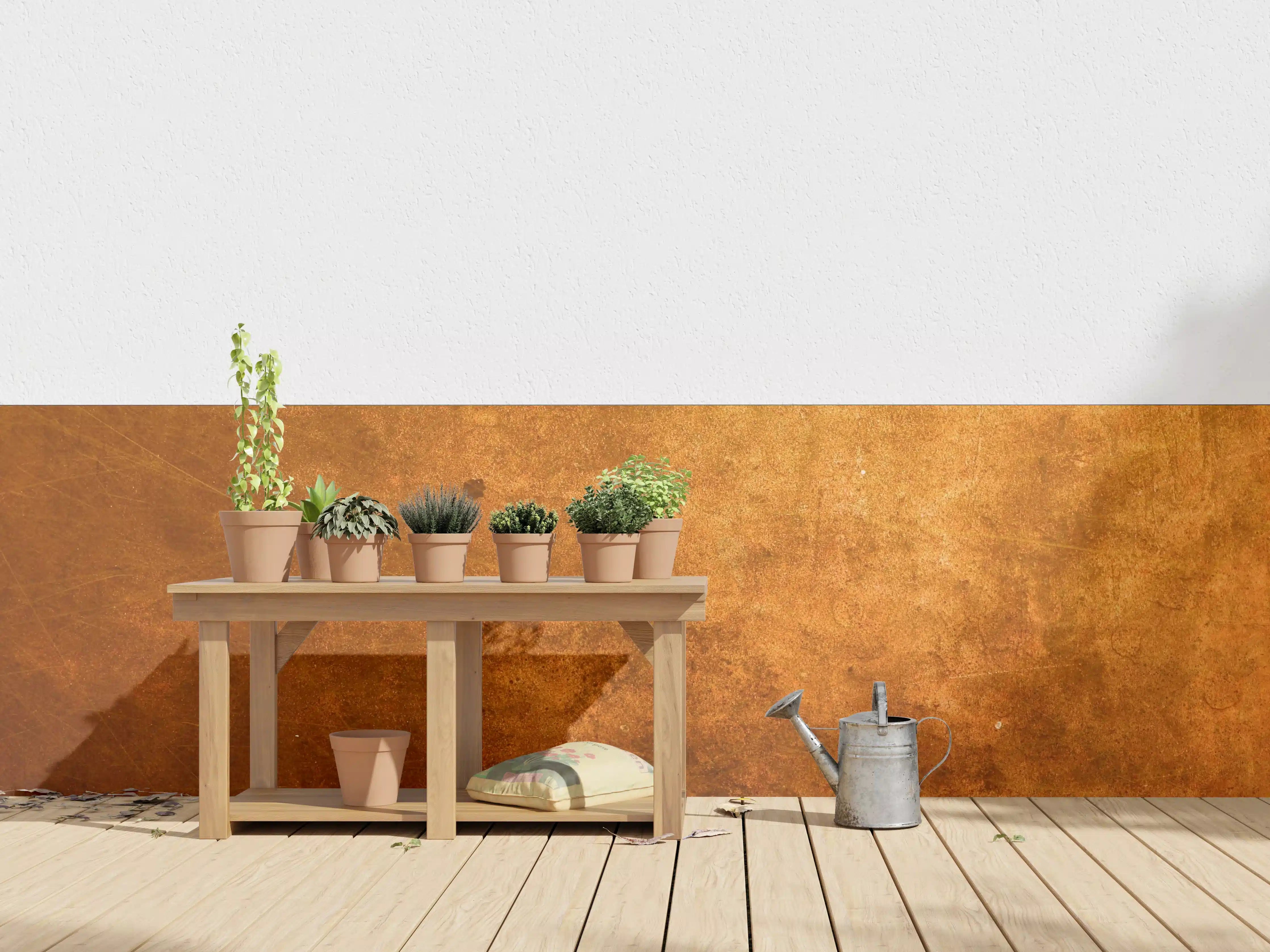 Wandverkleidung außen - Vintage-Copper-Textur mit Patina