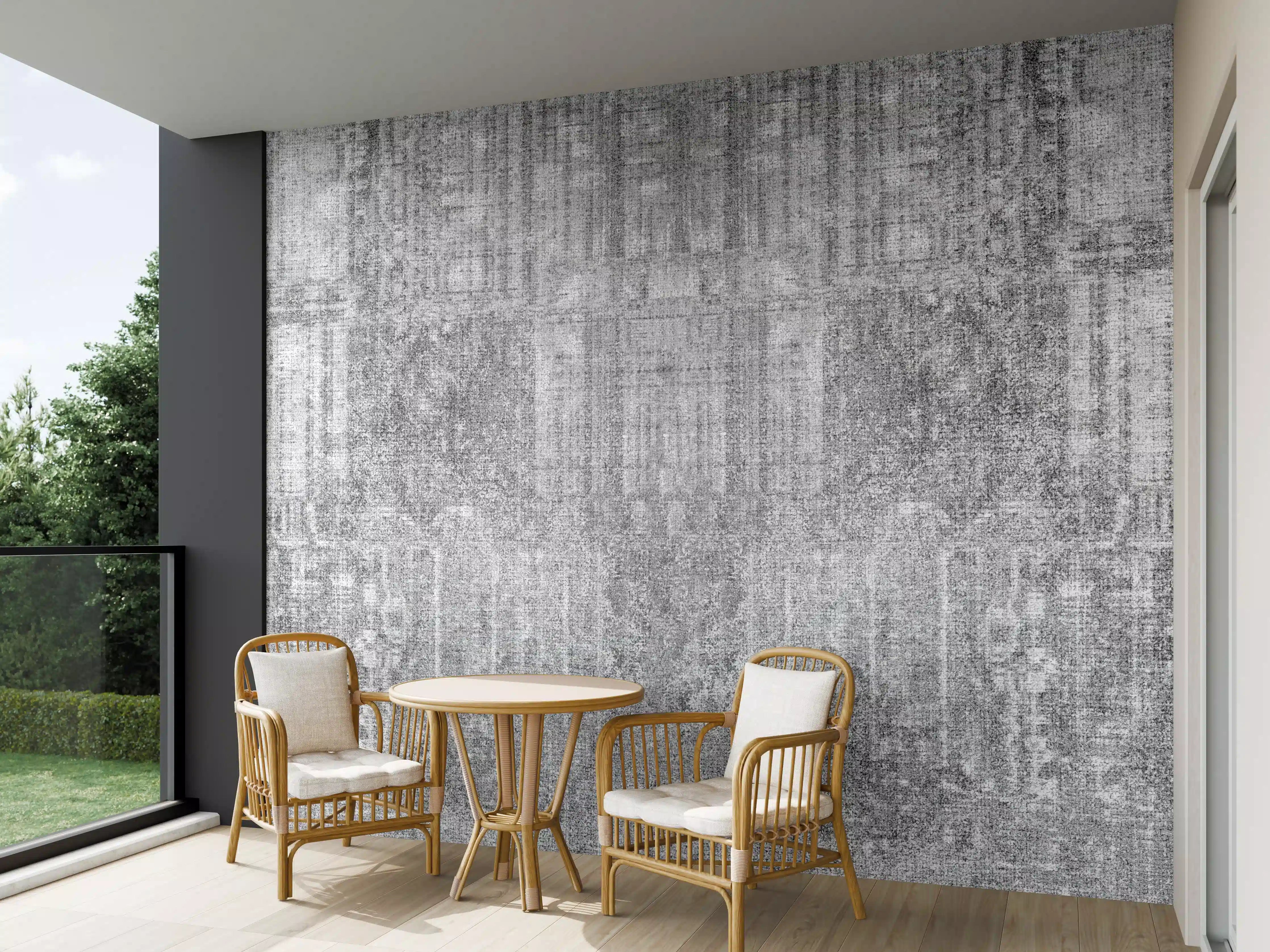Wandverkleidung außen - Vintage Grau-Beton Textur Panorama