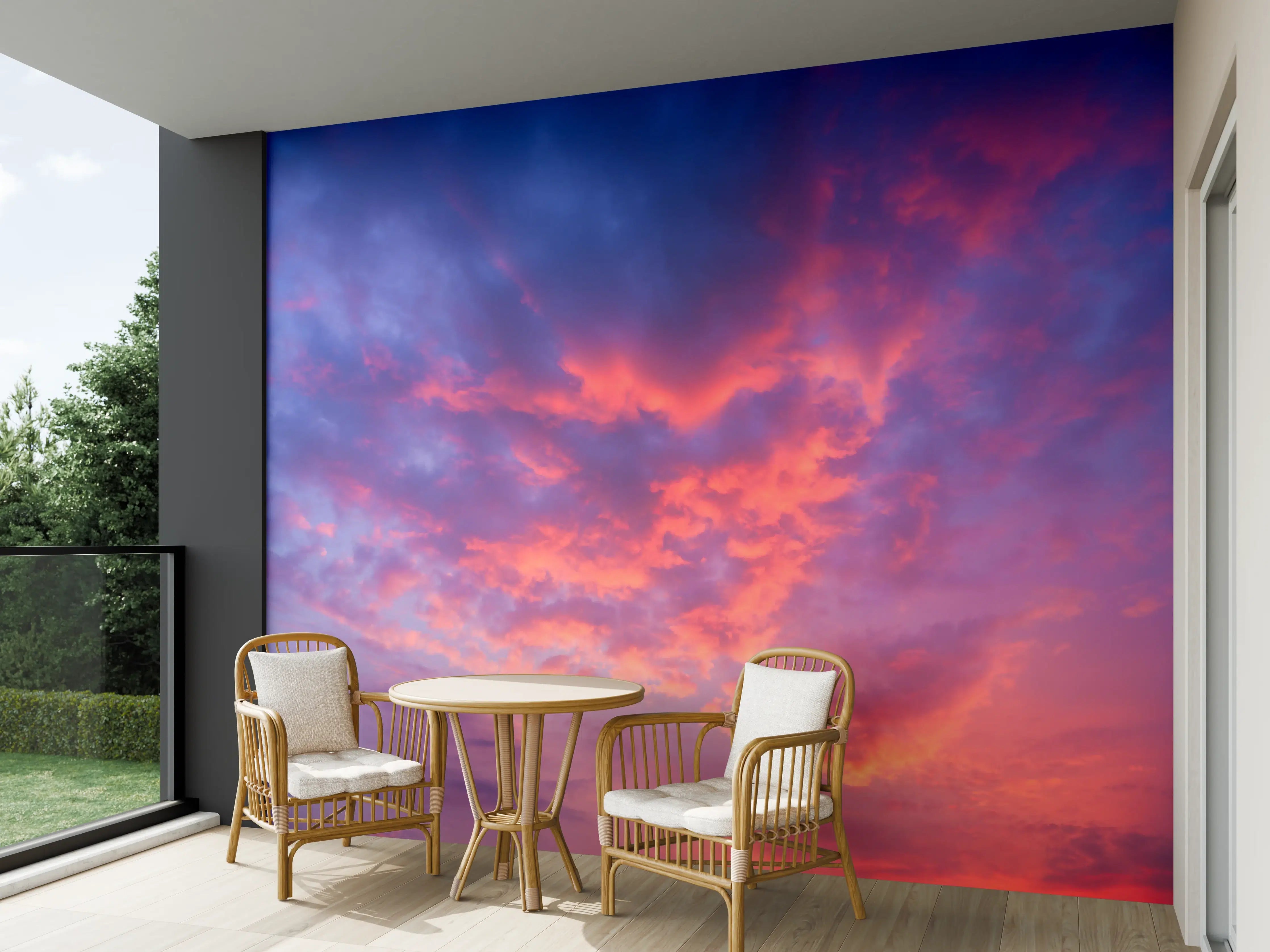 Wandverkleidung außen - Violett-Pinker Sonnenuntergang