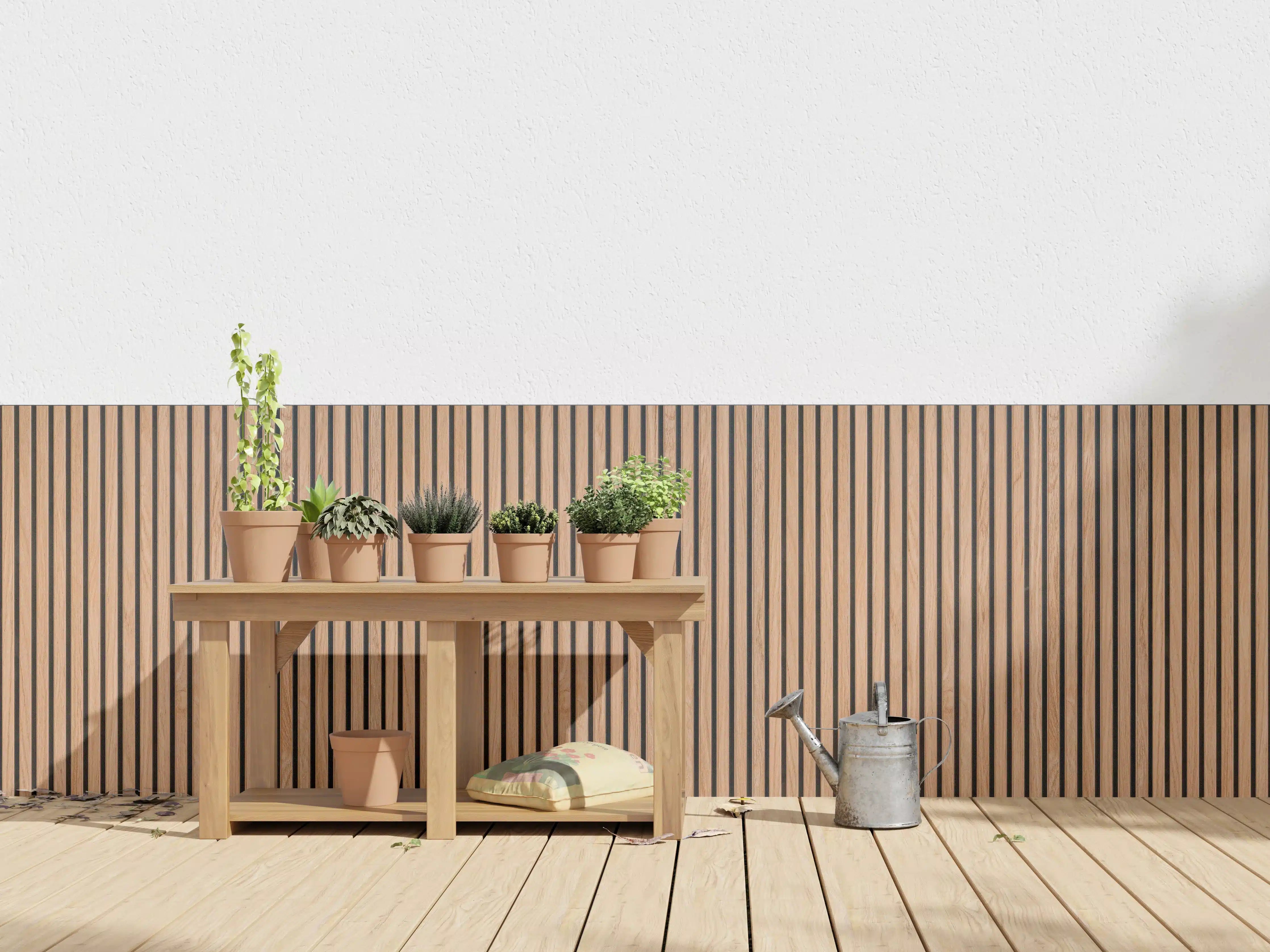 Wandverkleidung außen - Warme Holzlamellen