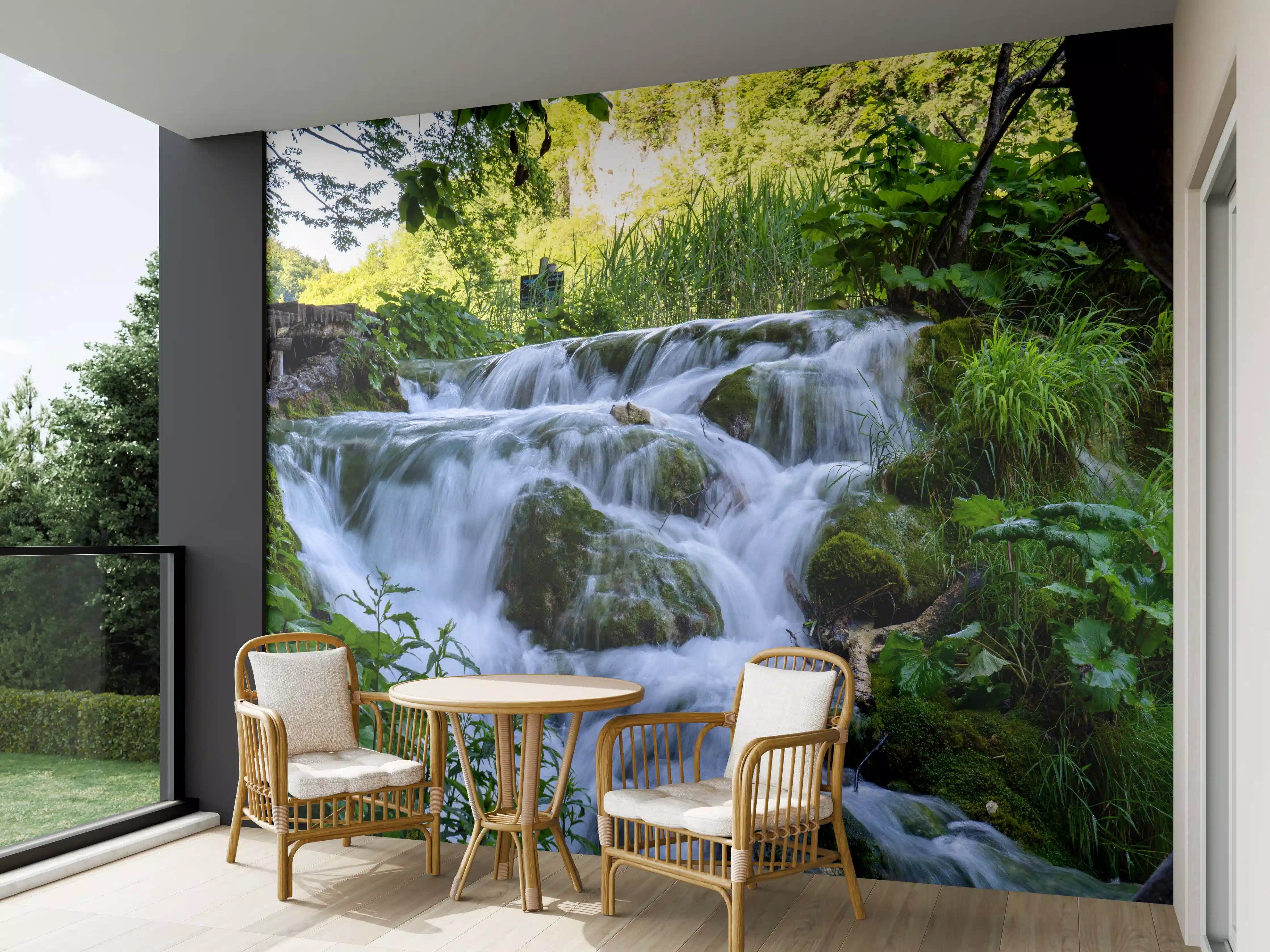 Wandverkleidung außen - Wasserfall im Nationalpark Plitvicer Seen