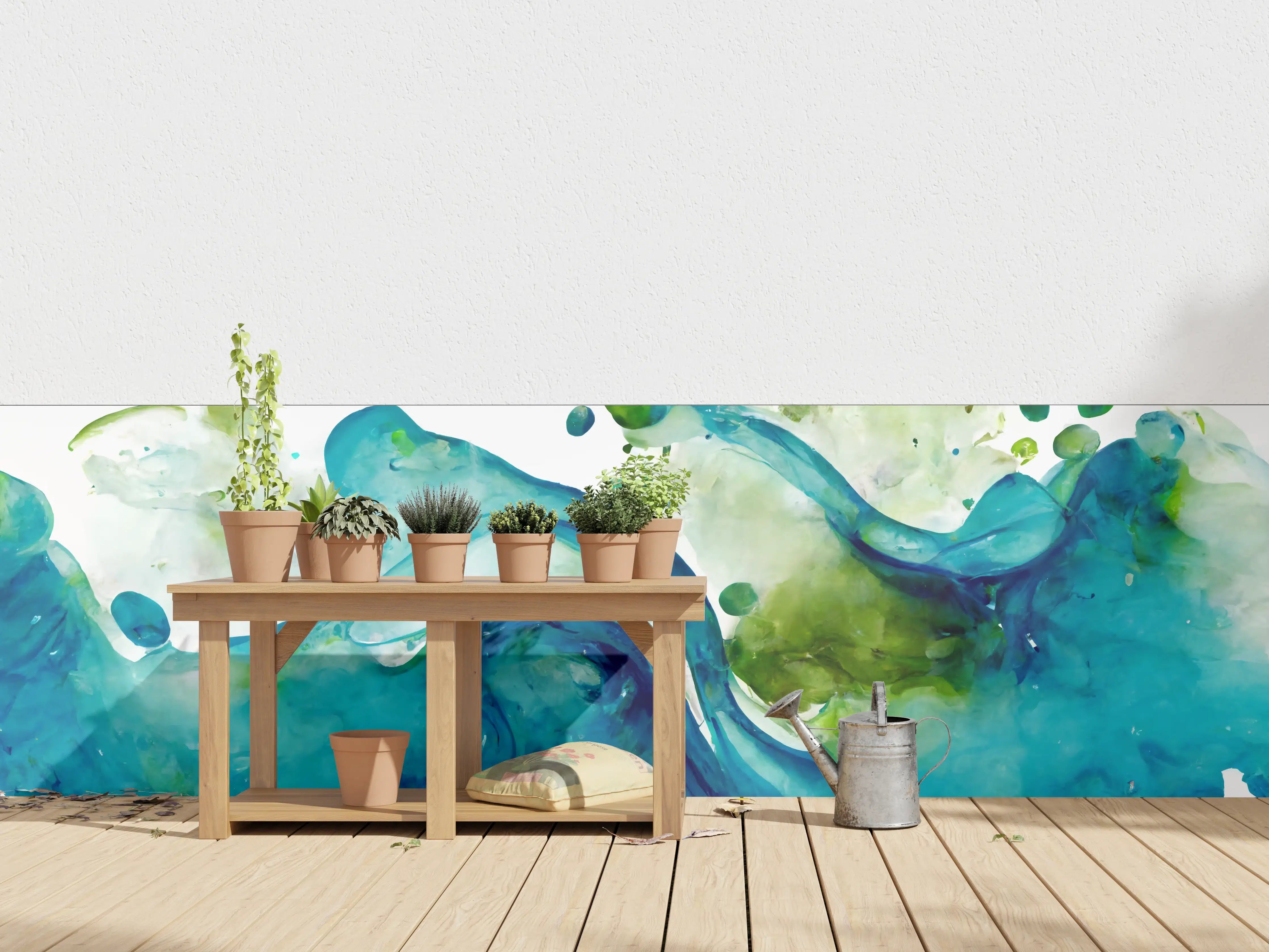 Wandverkleidung außen - Wassertropfen - Kunstmalerei
