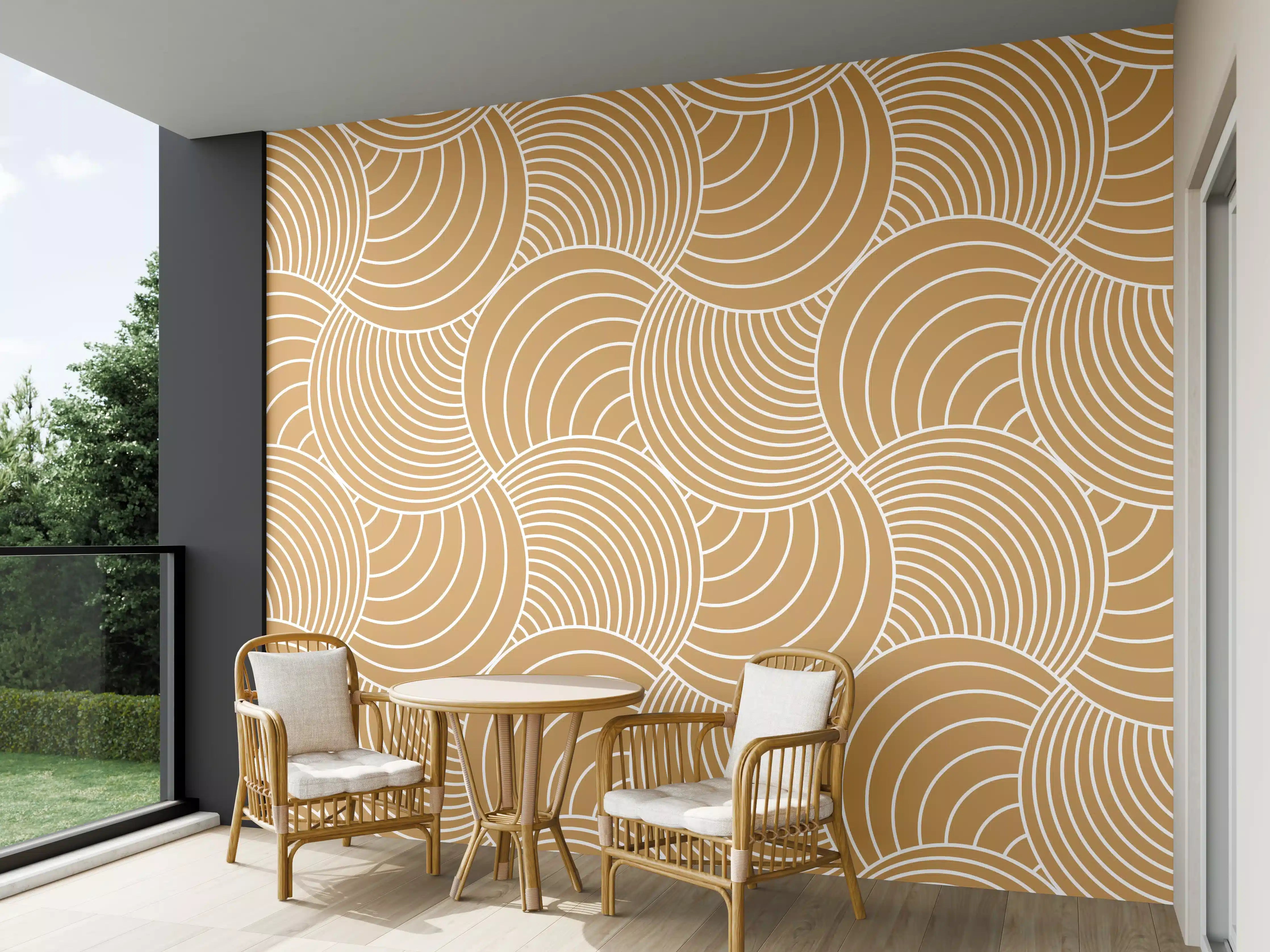 Wandverkleidung außen - Weiße Musterwand mit sanften Linien