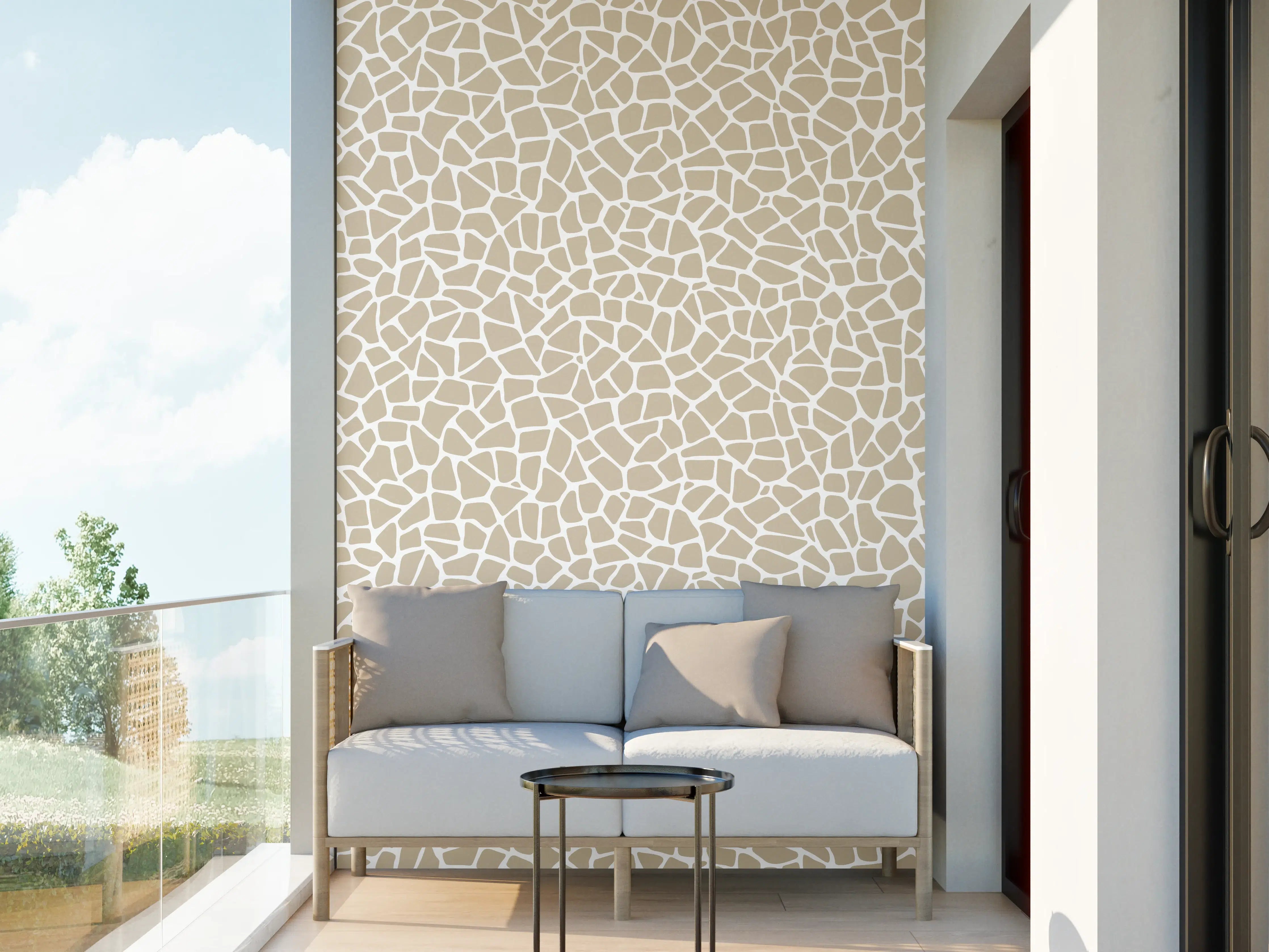 Wandverkleidung außen - Weiße und beige-flächen mit fein strukturierter Textur