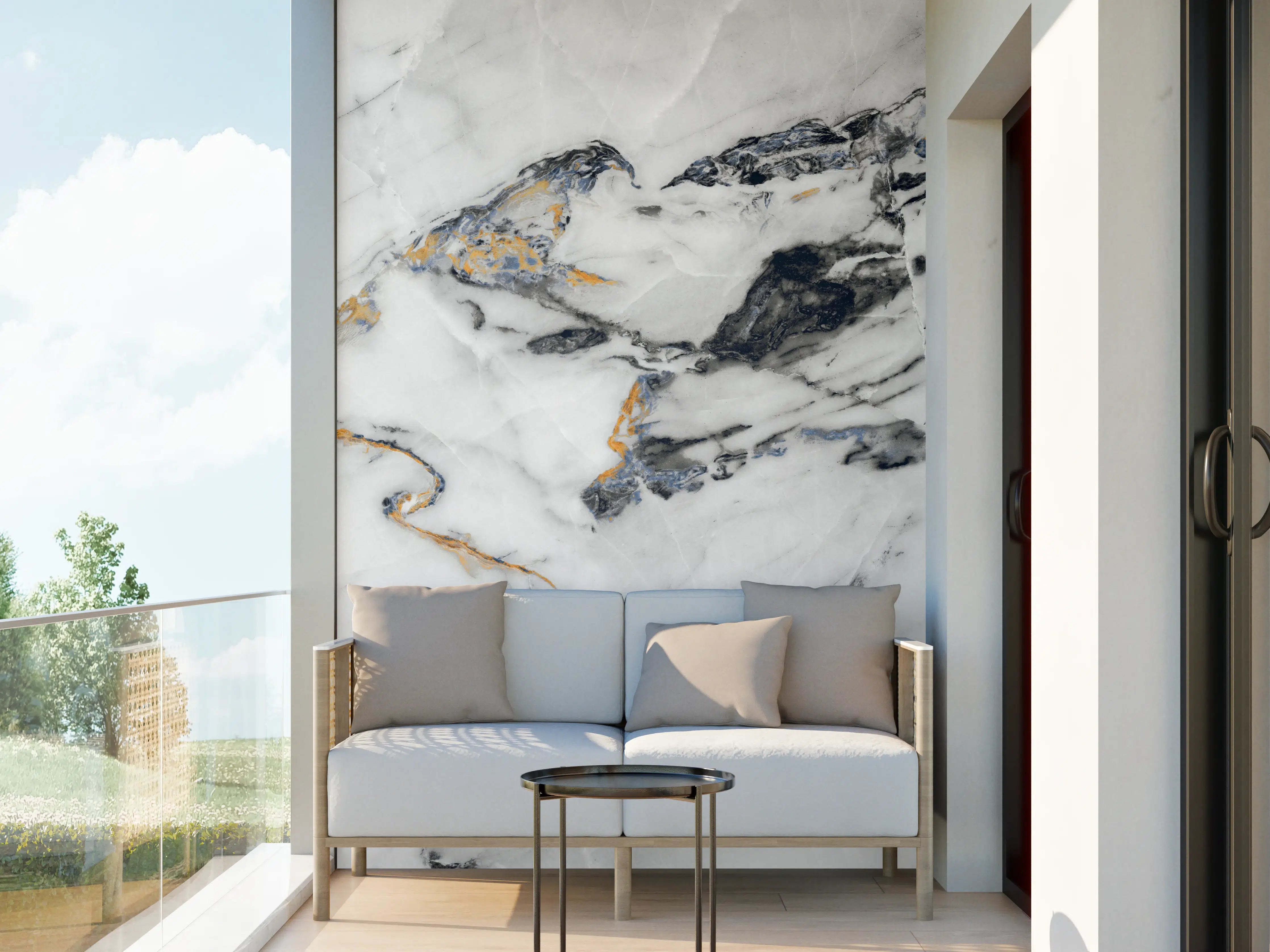 Wandverkleidung außen - Weißer Carrara Statuario Marmor