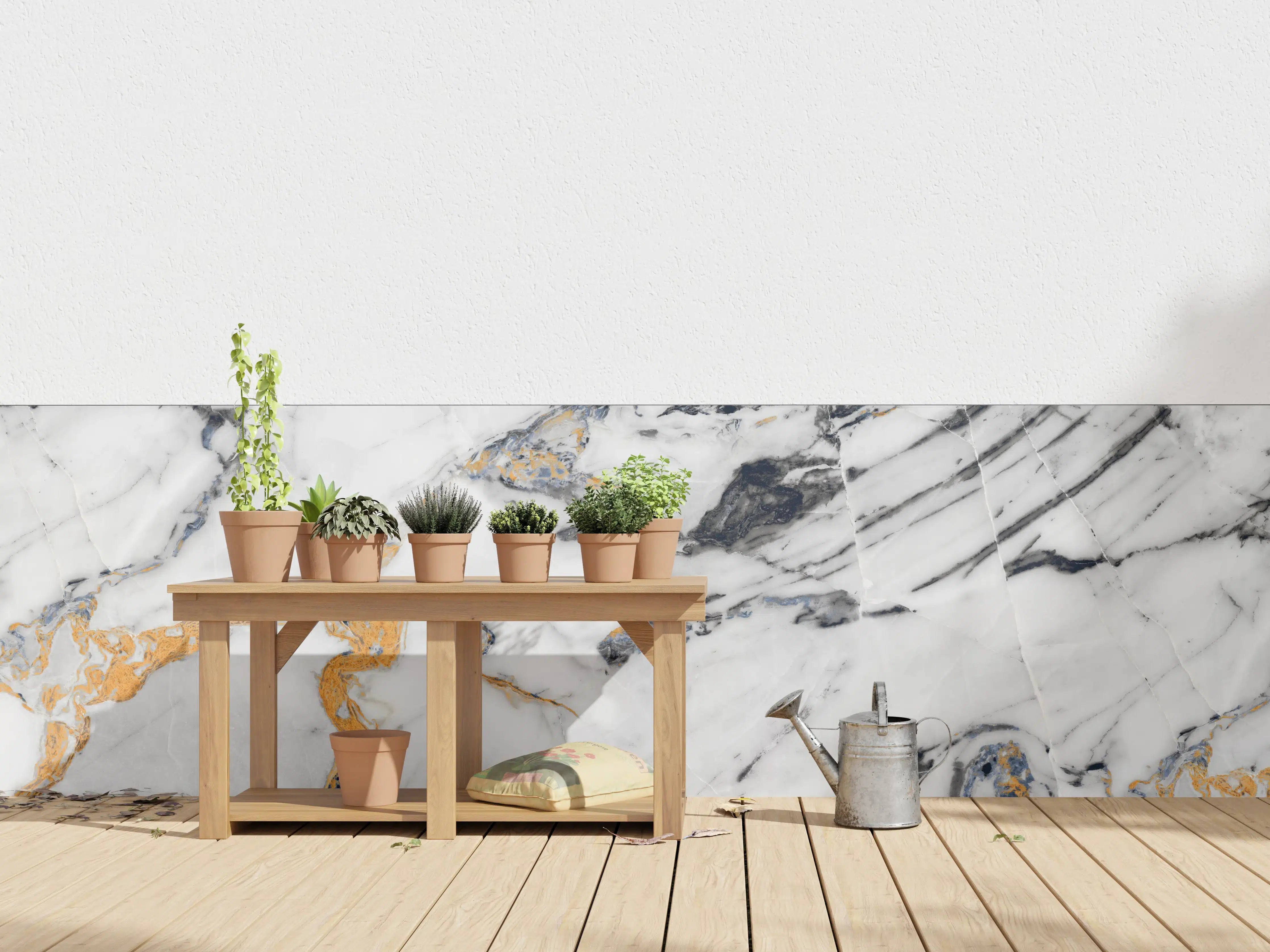 Wandverkleidung außen - Weißer Carrara Statuario Marmor