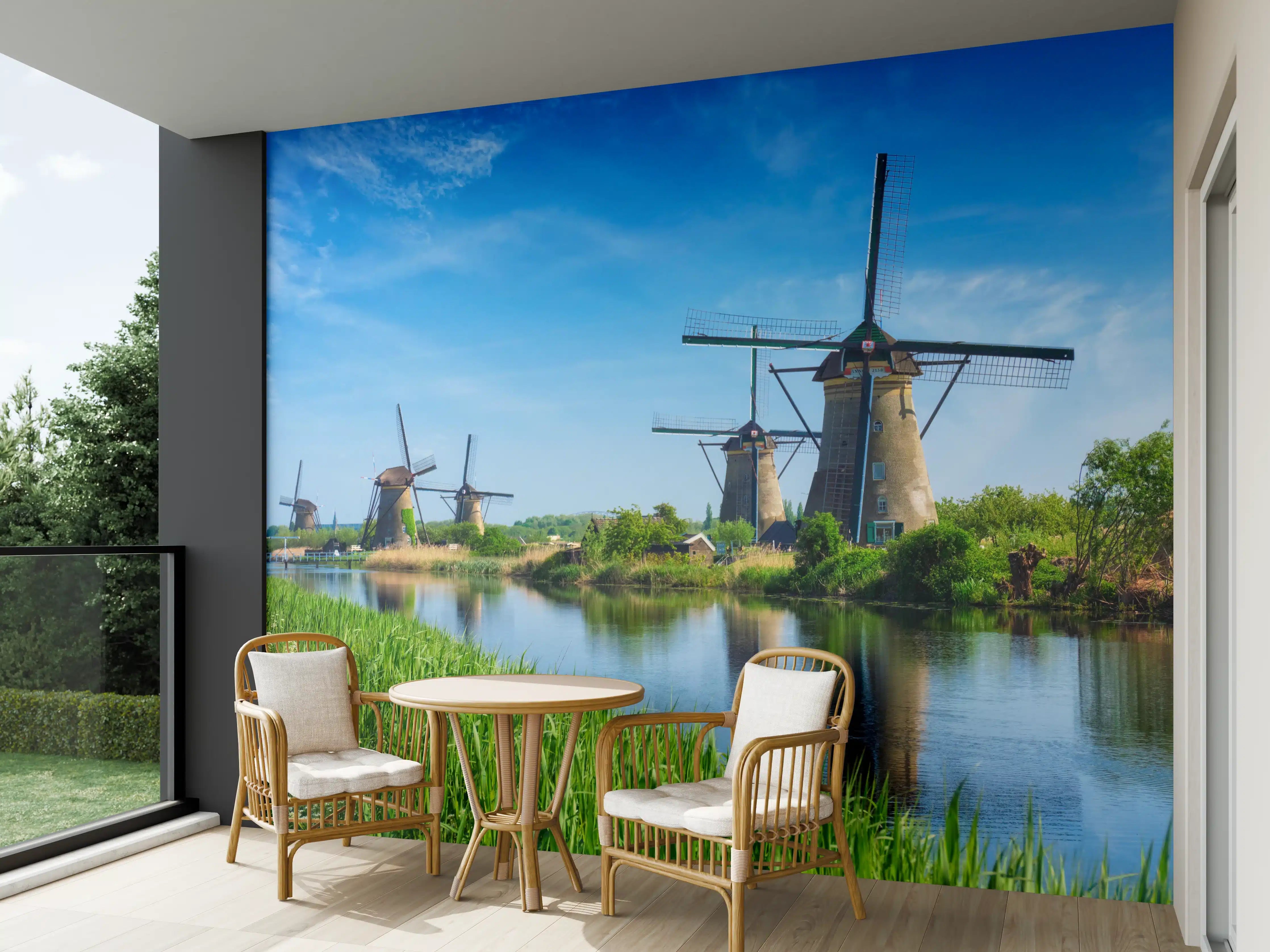 Wandverkleidung außen - Windmühlen in Kinderdijk - Holland