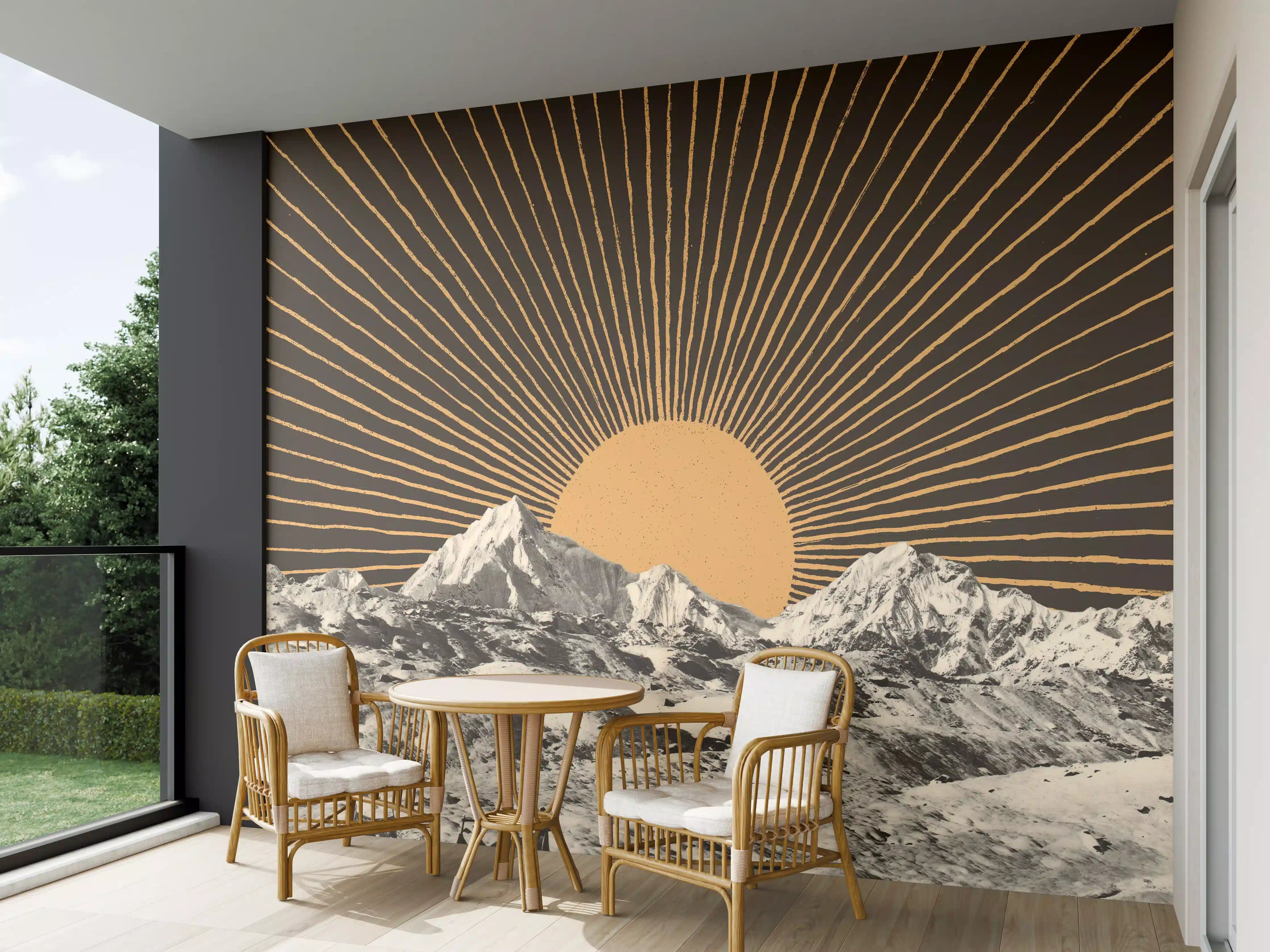 Wandverkleidung außen - Winterberg Sonnenaufgang Kunst