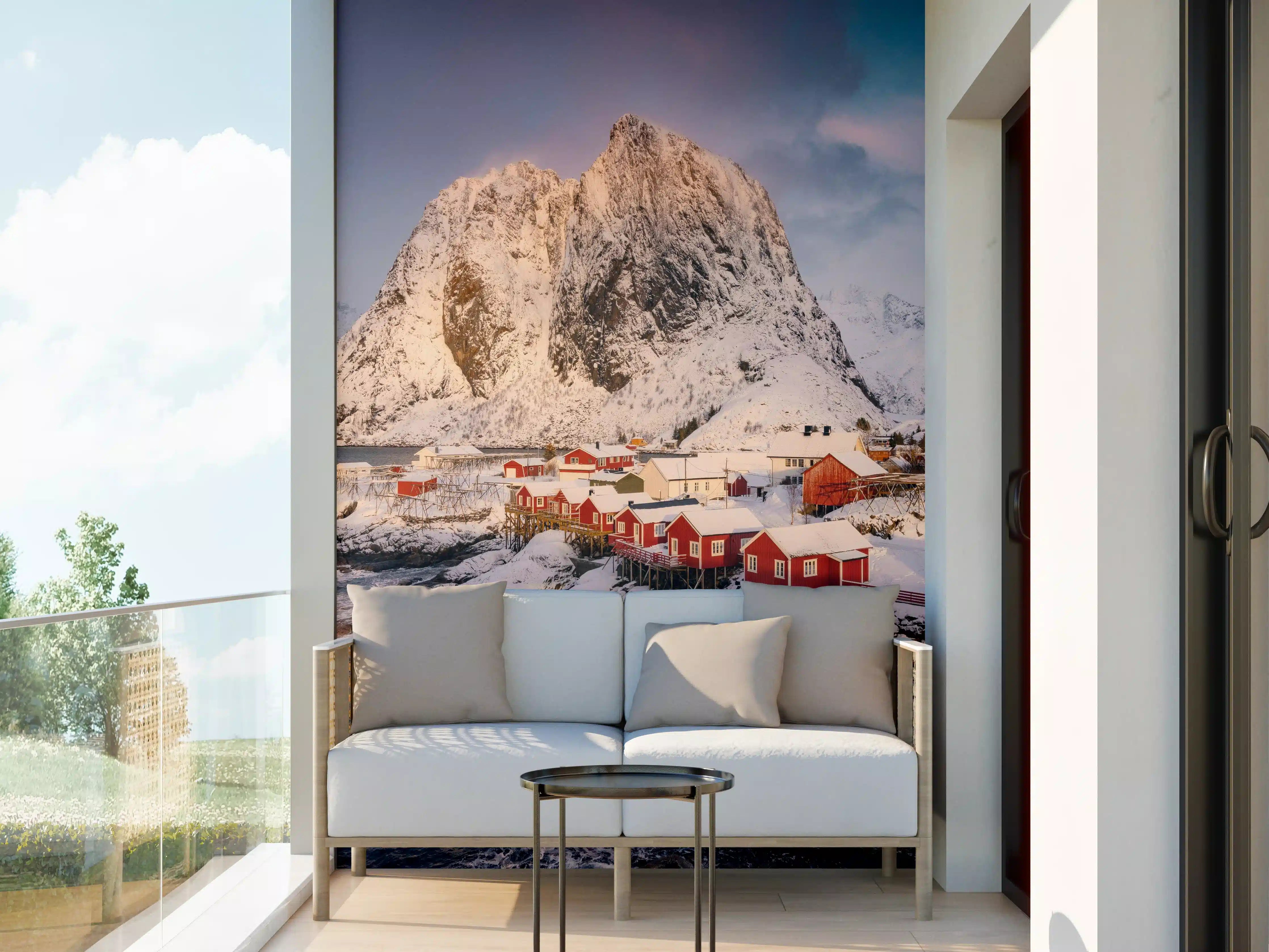 Wandverkleidung außen - Winteridyll Lofoten Norwegen