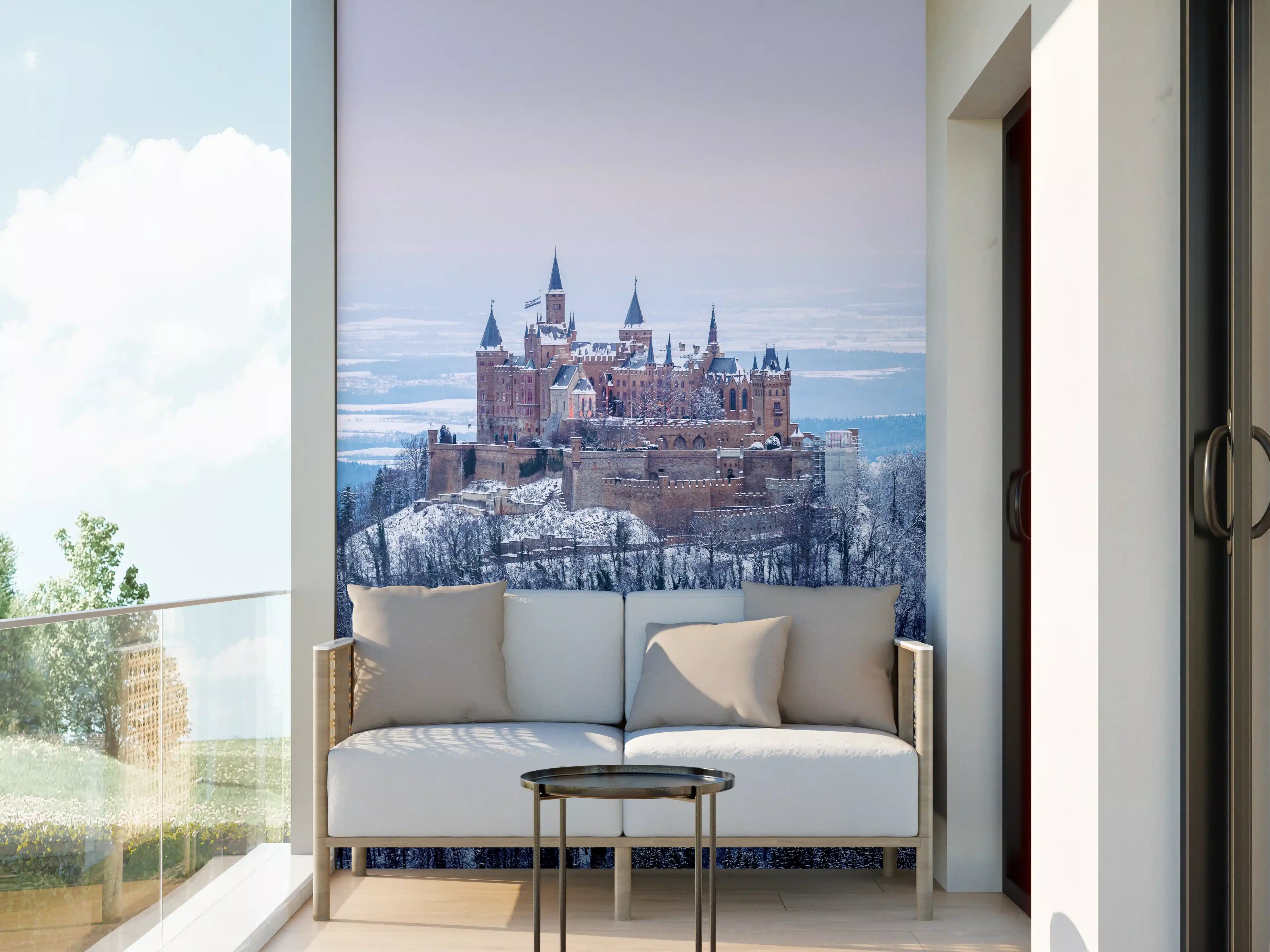 Wandverkleidung außen - Winterliche Burg von Hohenzollern