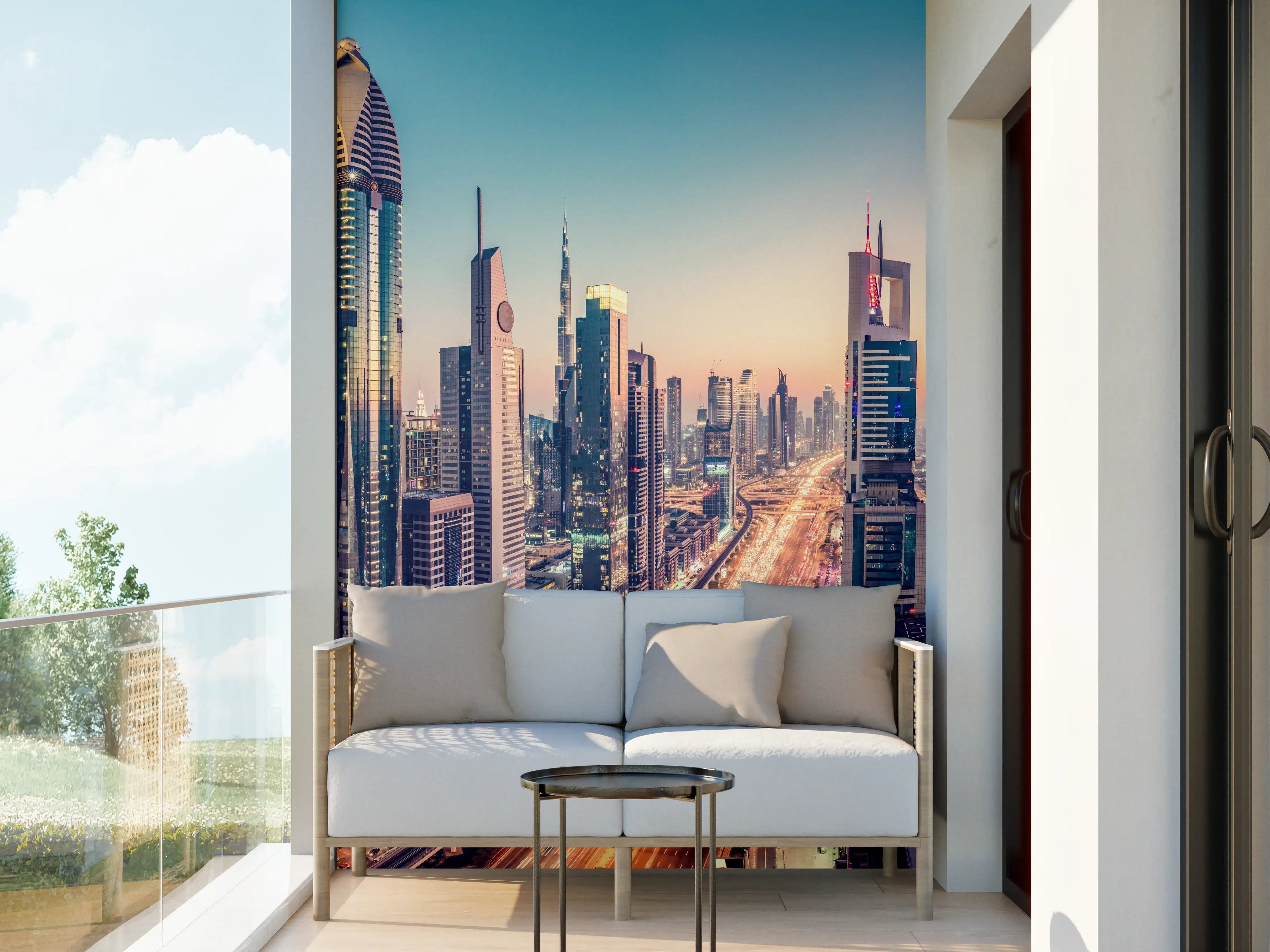 Wandverkleidung außen - Wolkenkratzer - Hochhäuser in der Innenstadt von Dubai