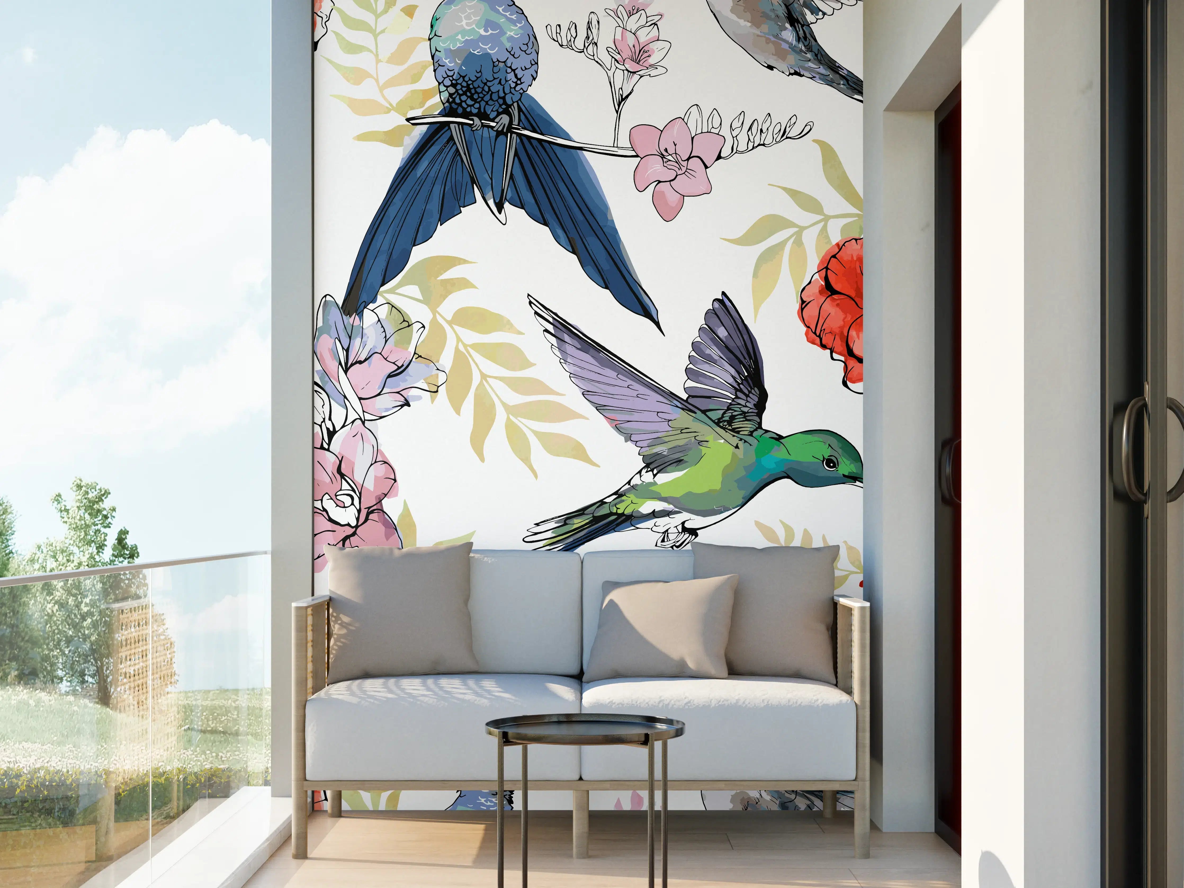 Wandverkleidung außen - Wunderschöne Kolibris