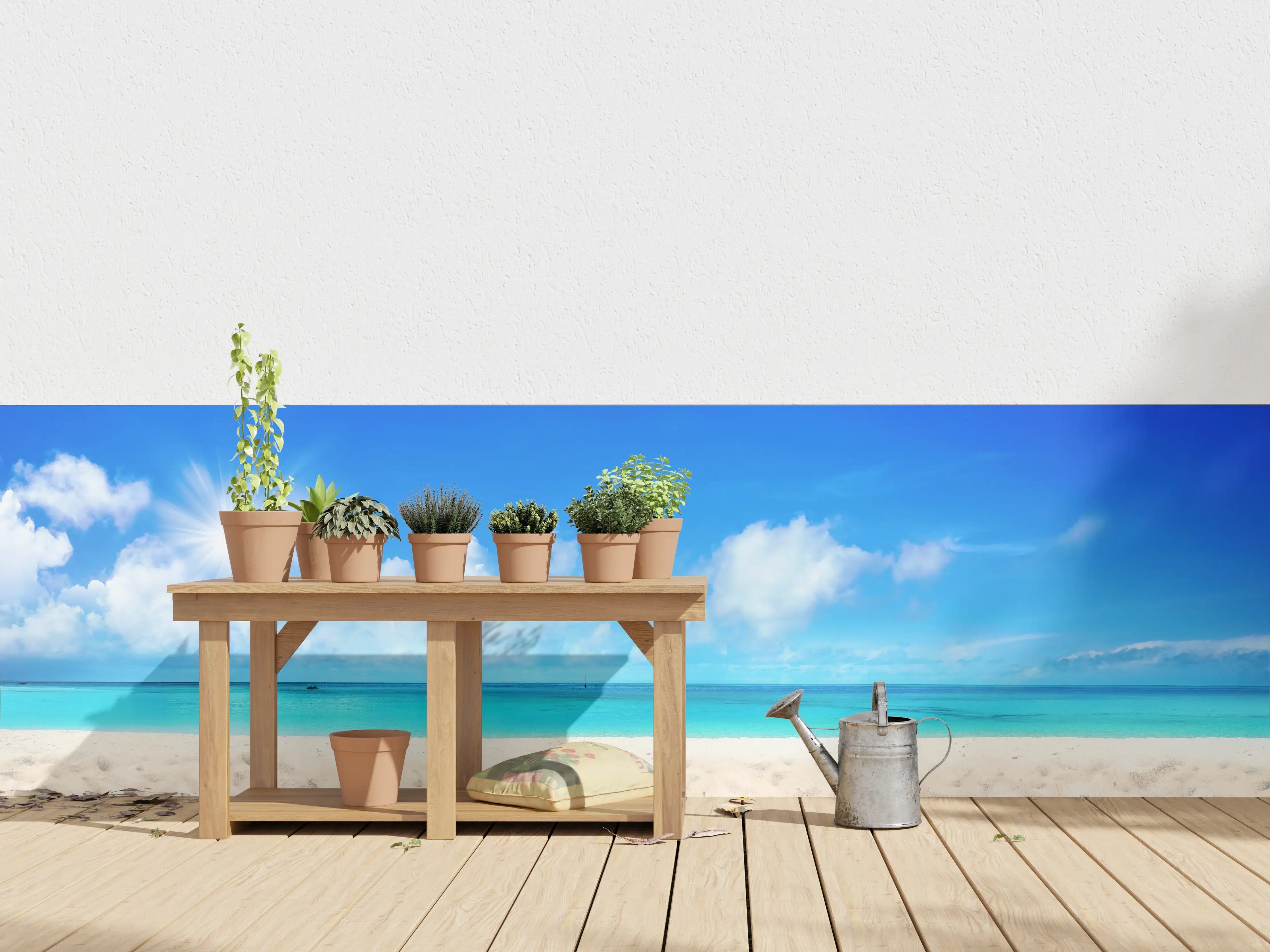 Wandverkleidung außen - Wunderschöner Strand mit hellem Sand