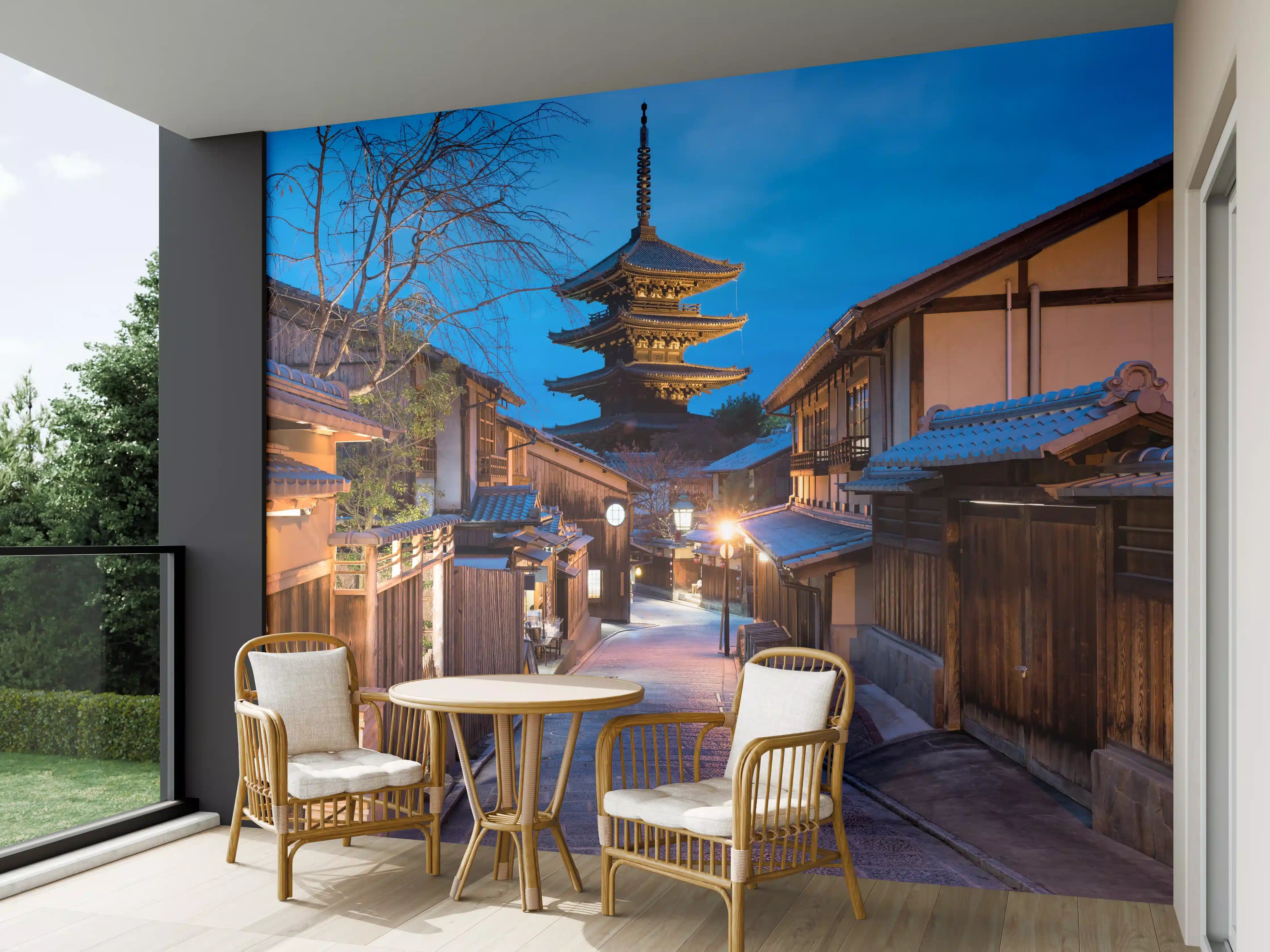 Wandverkleidung außen - Yasaka-Pagode bei Nacht in Kyoto