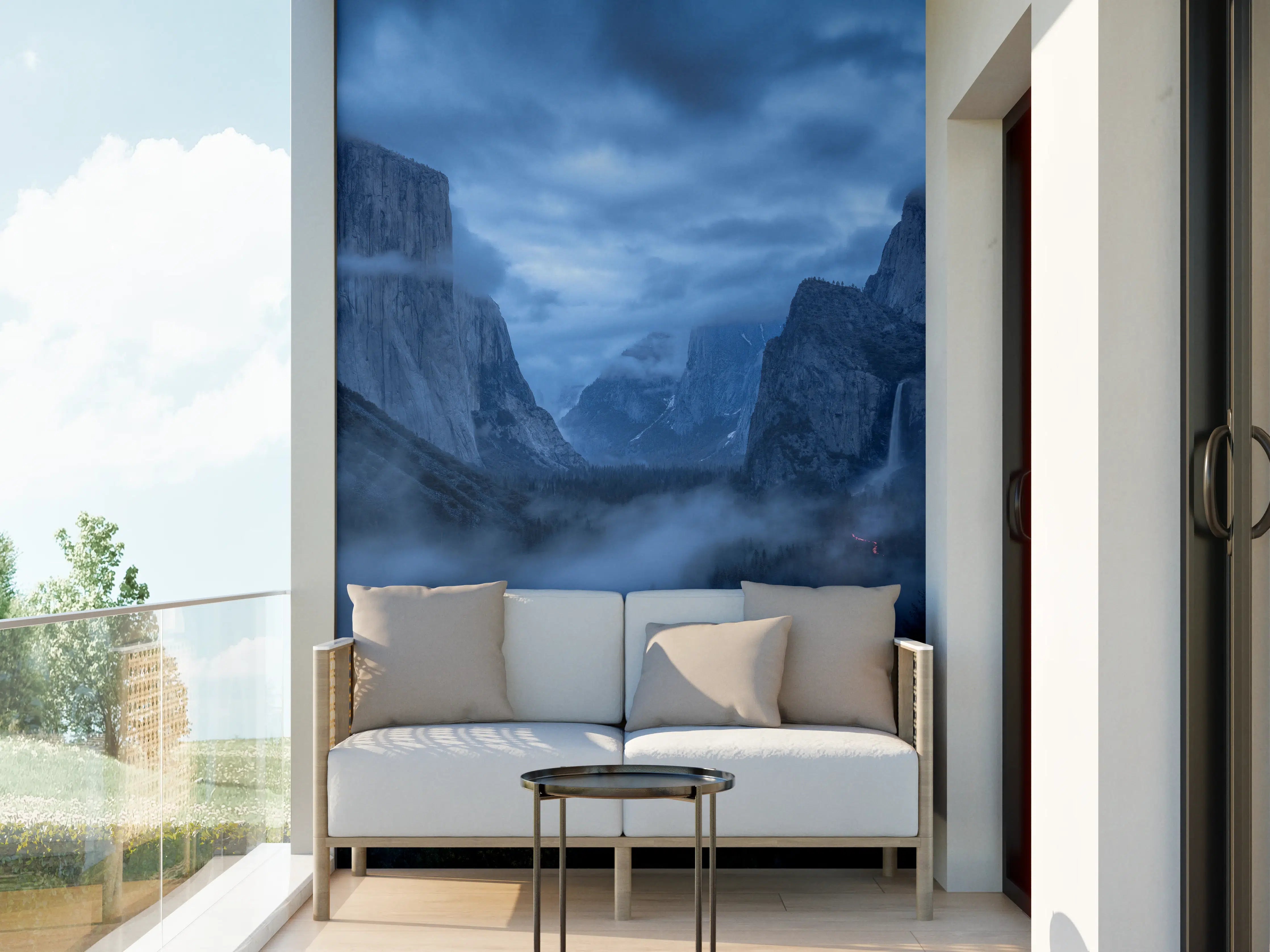 Wandverkleidung außen - Yosemite Nebel Dämmerung