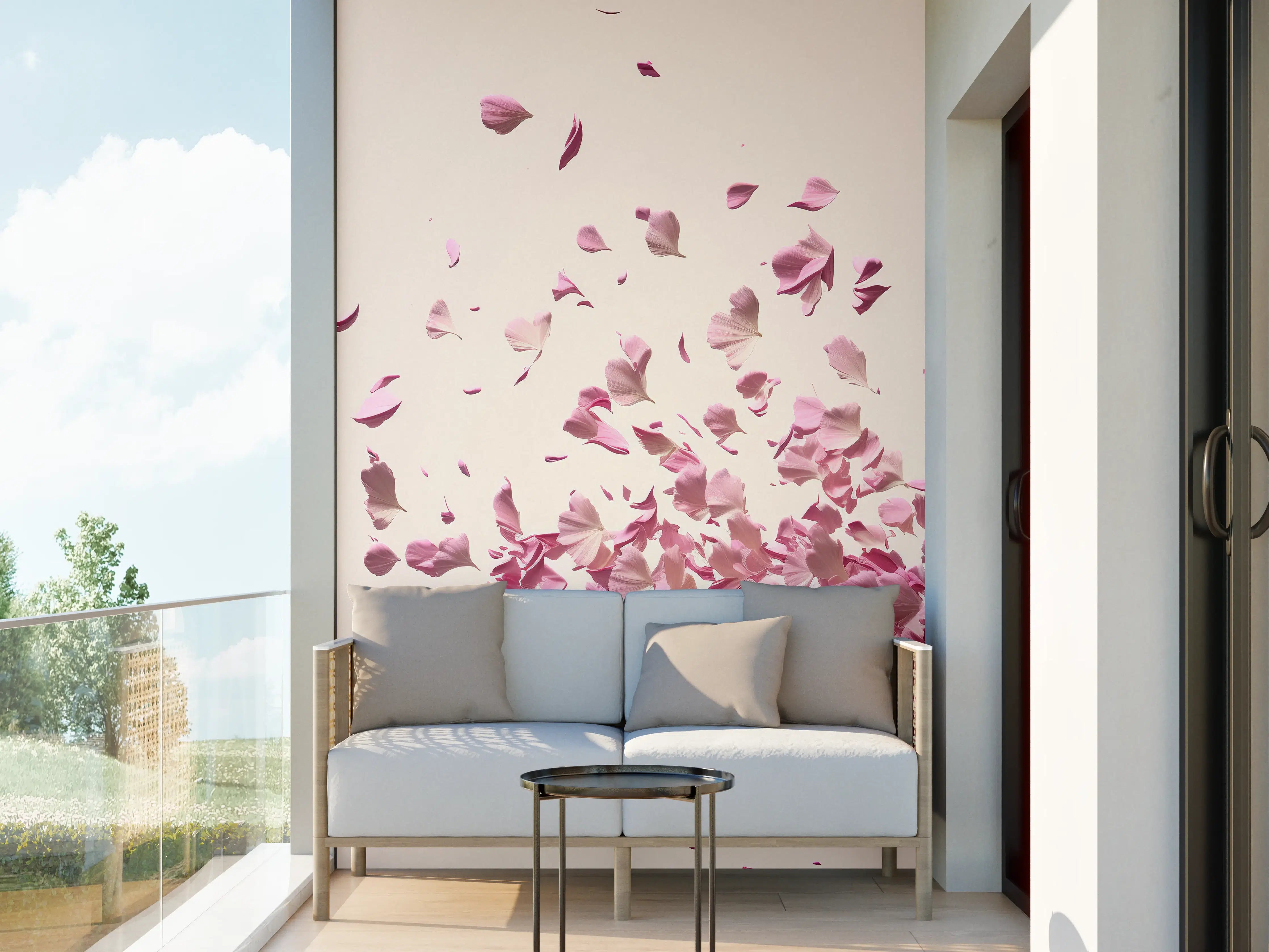 Wandverkleidung außen - Zarte Sakura-Blütenpracht Explosion