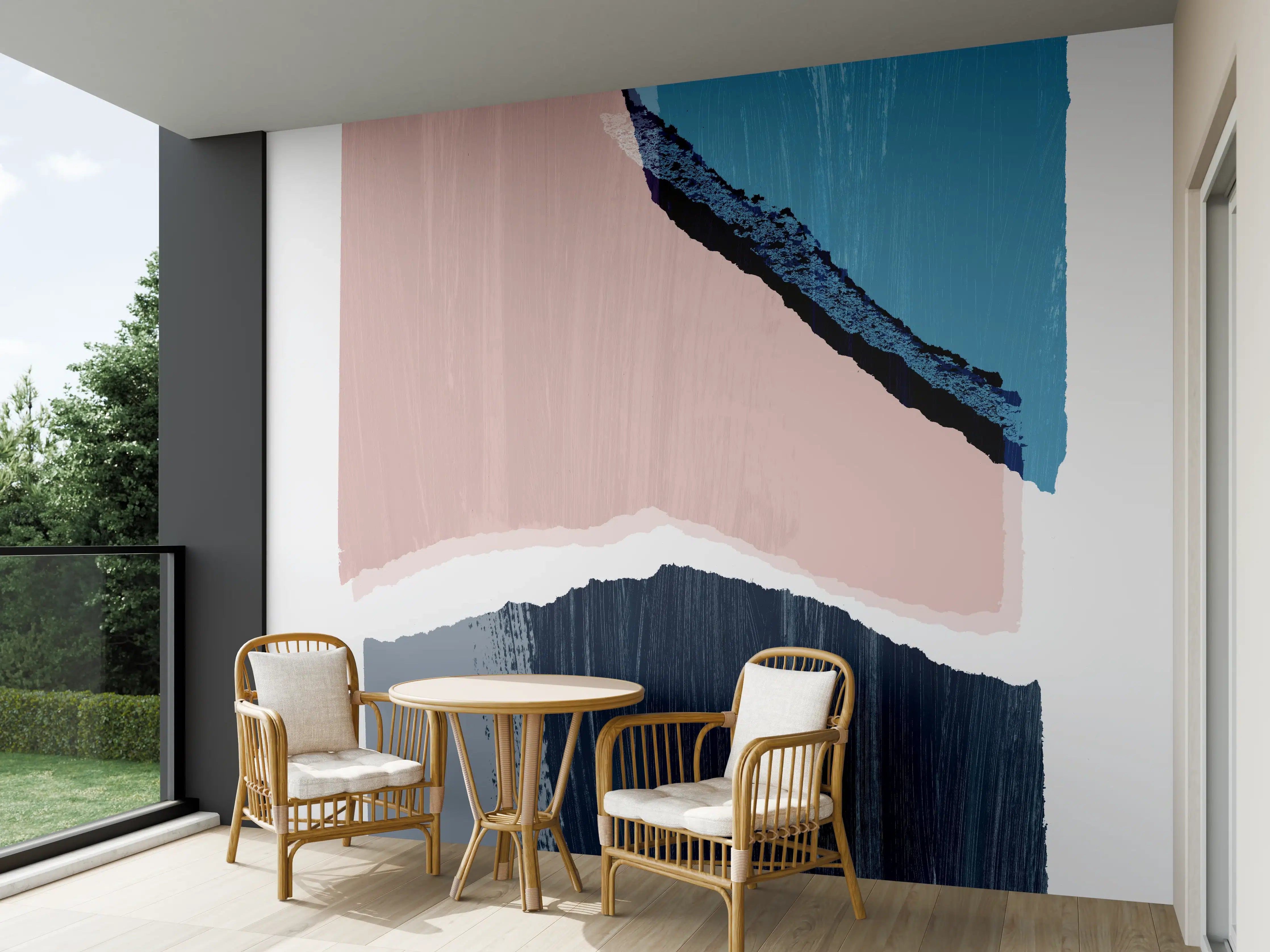 Wandverkleidung außen - Zerrissenes Papier Muster - Kunst 