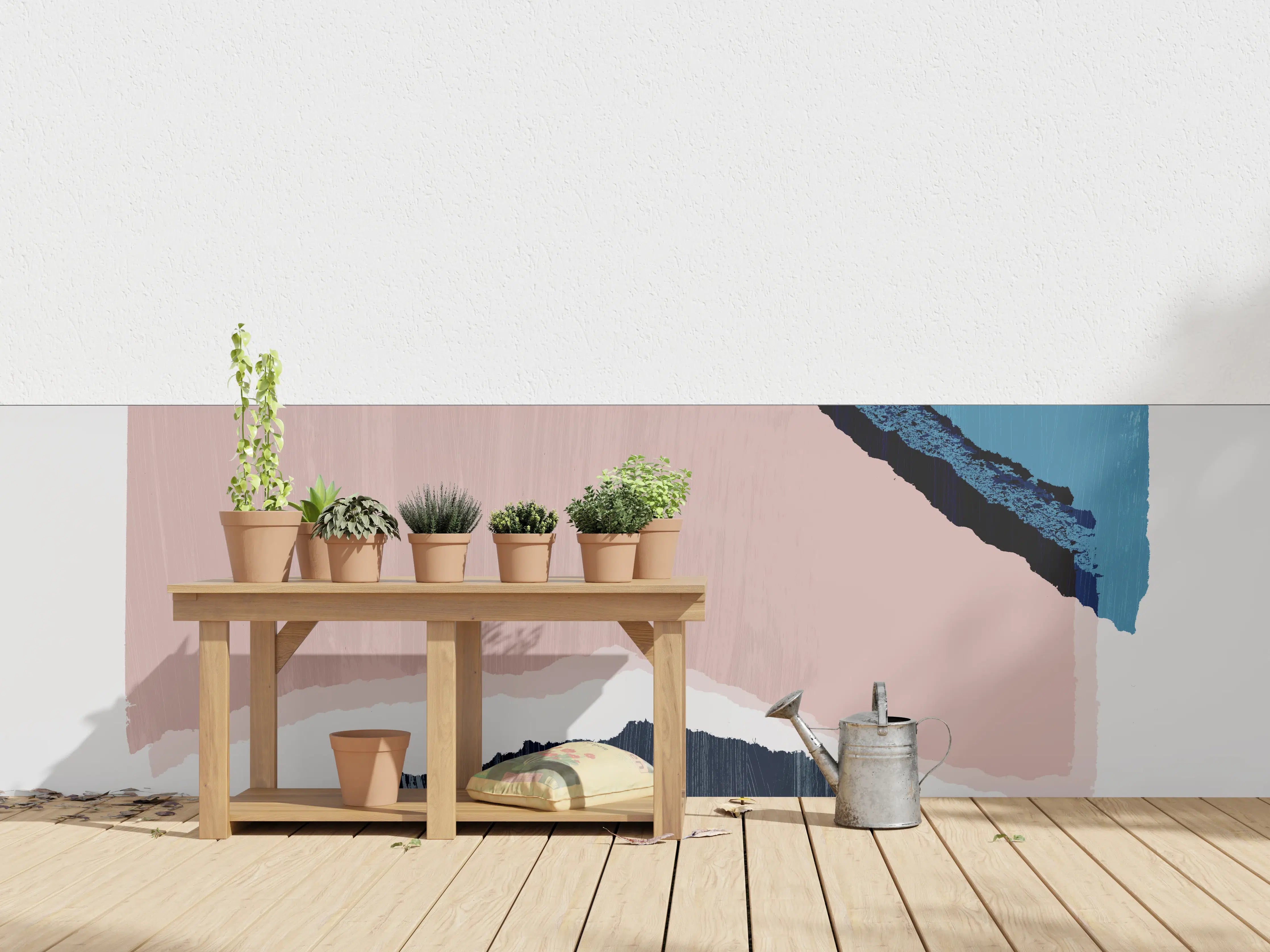 Wandverkleidung außen - Zerrissenes Papier Muster - Kunst 