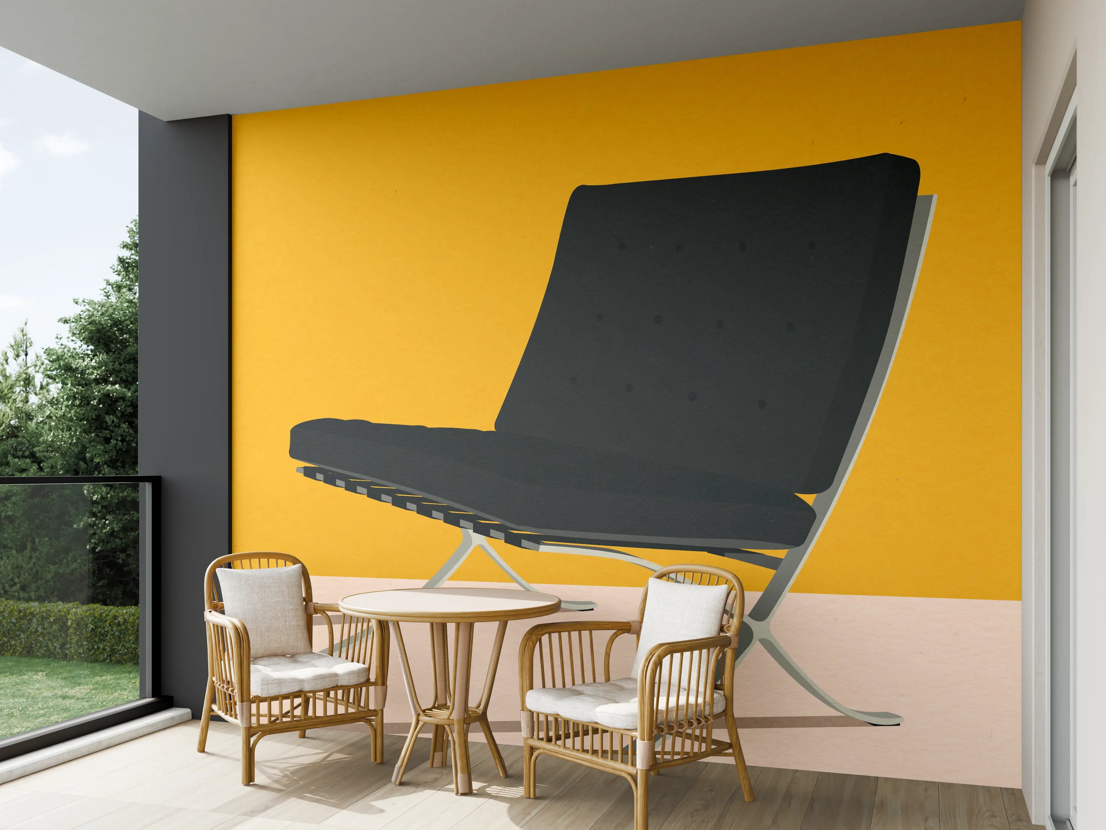 Wandverkleidung außen - "Moderne weiße Keramikvase mit goldenen Akzenten - Exklusives Wohnaccessoire"