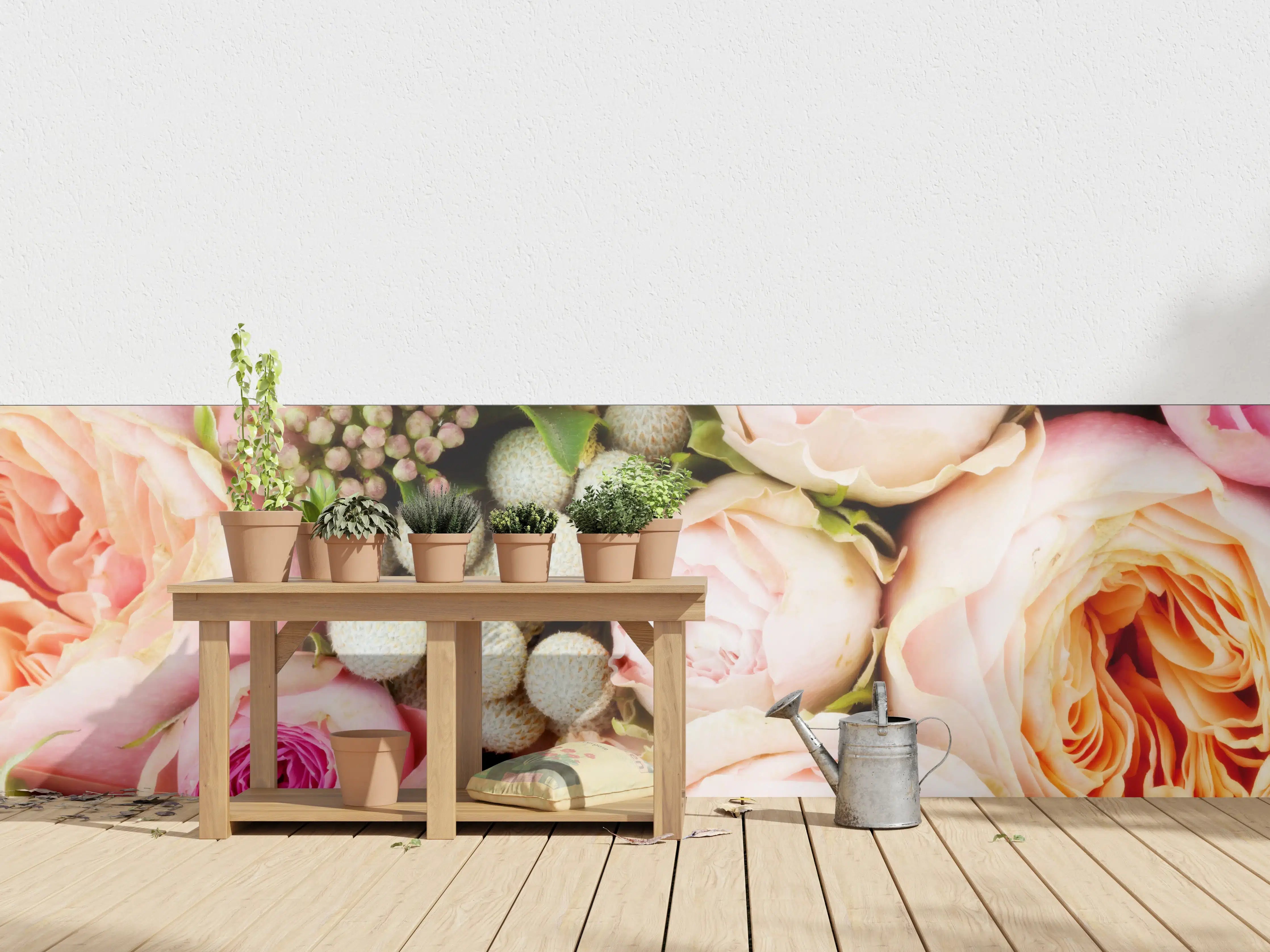 Wandverkleidung außen - bunter sommerlicher  Blumenstrauß
