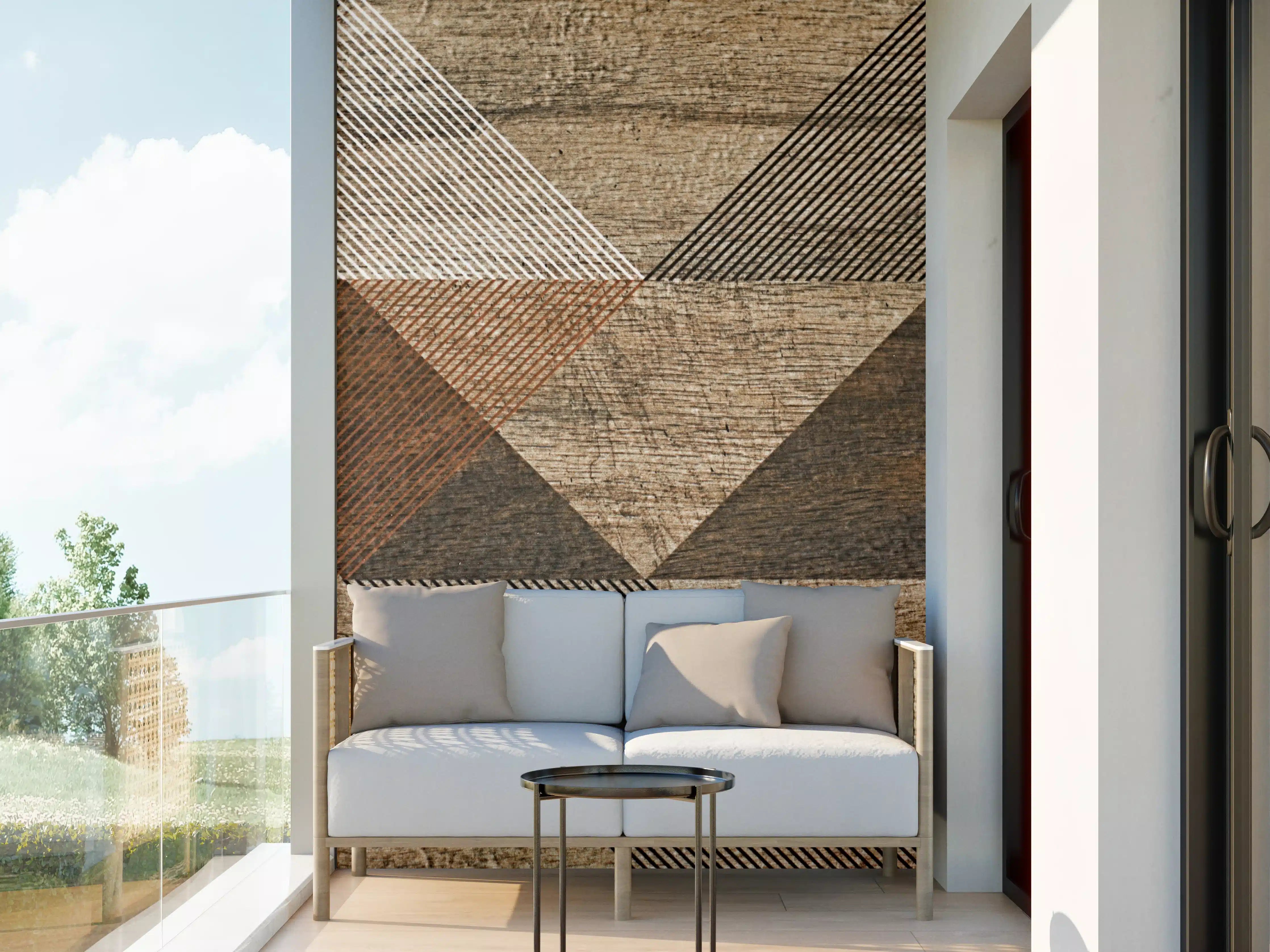 Wandverkleidung außen - geometrisches Mosaik Design