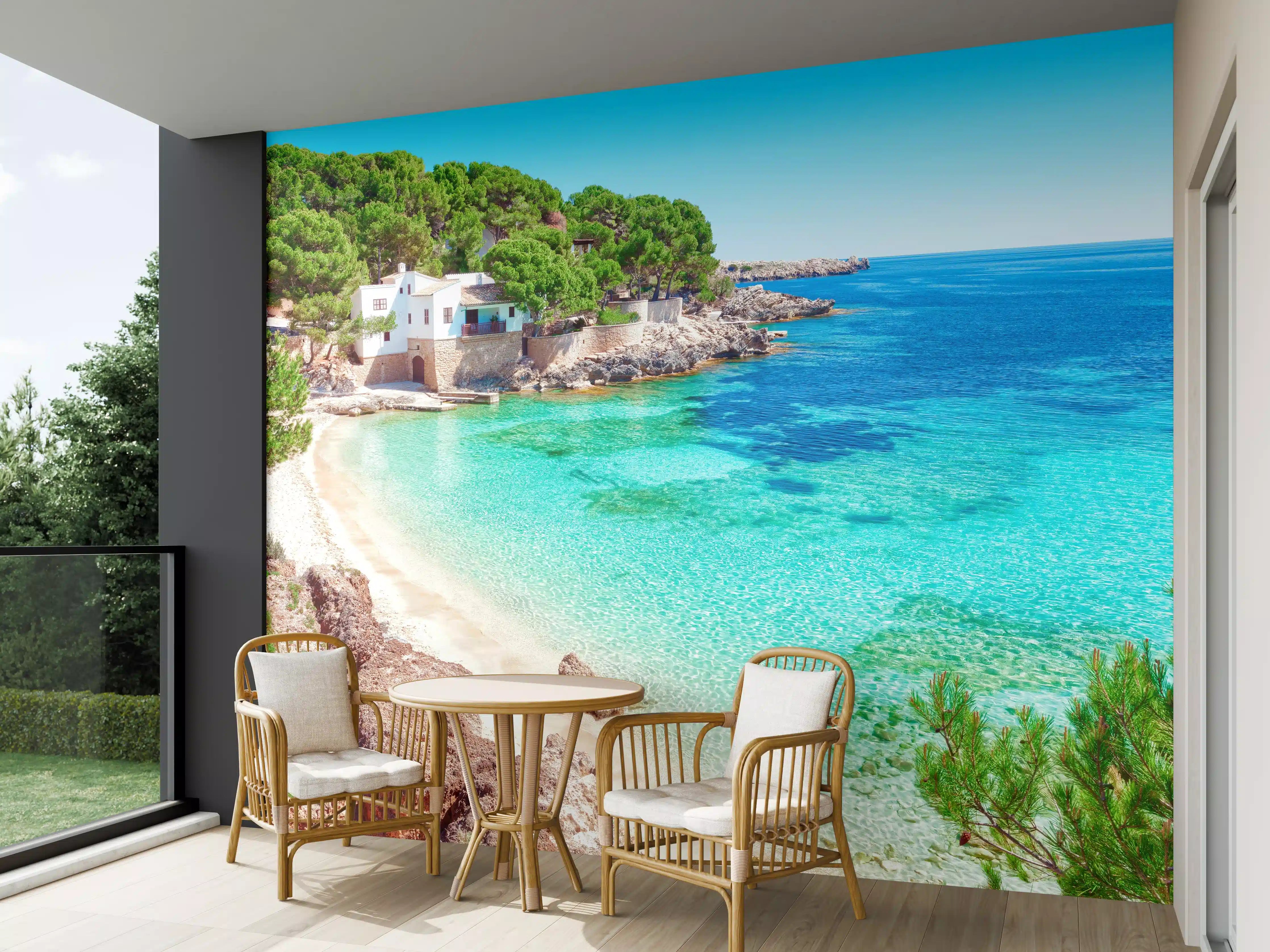 Wandverkleidung außen - traumhafter Mallorca Strand 