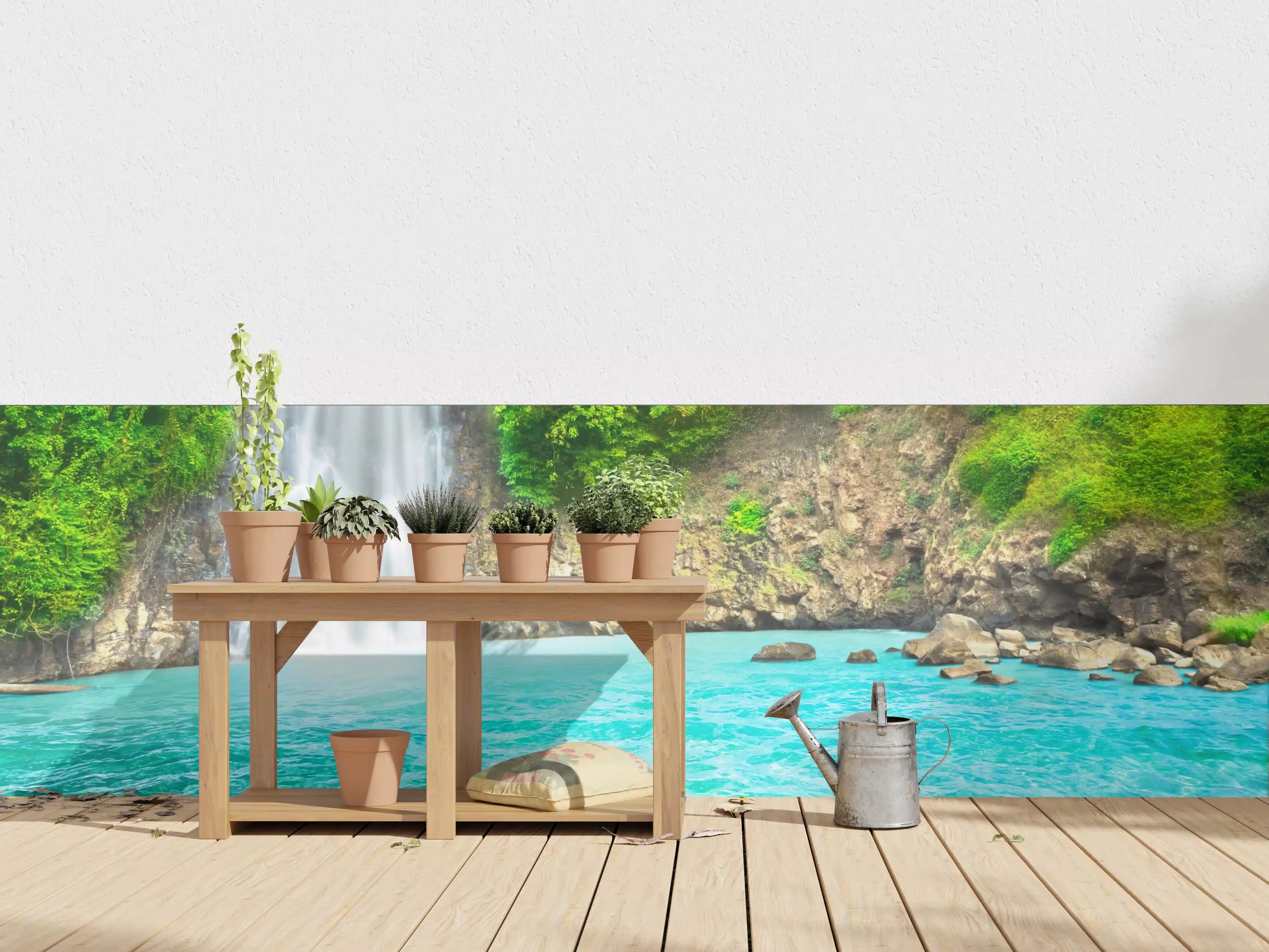 Wandverkleidung außen - tropischer Wasserfall