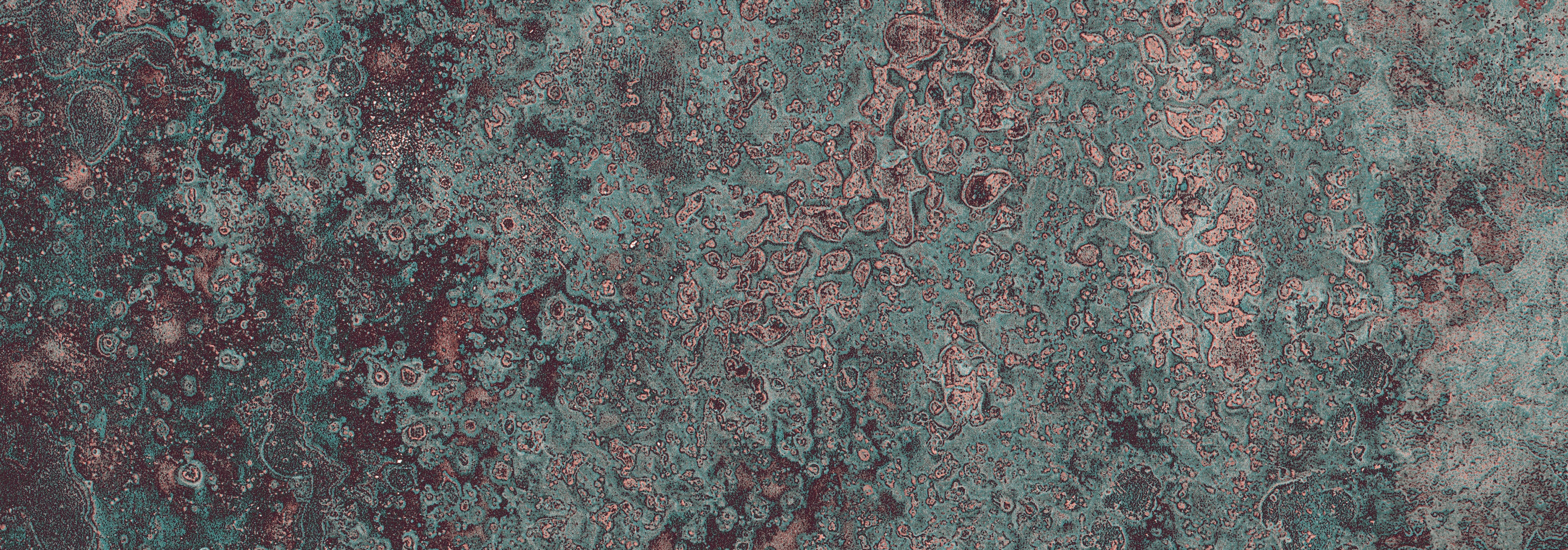 Waschbecken-Rückwand-Abstrakte Steinoptik Türkis Kupfer