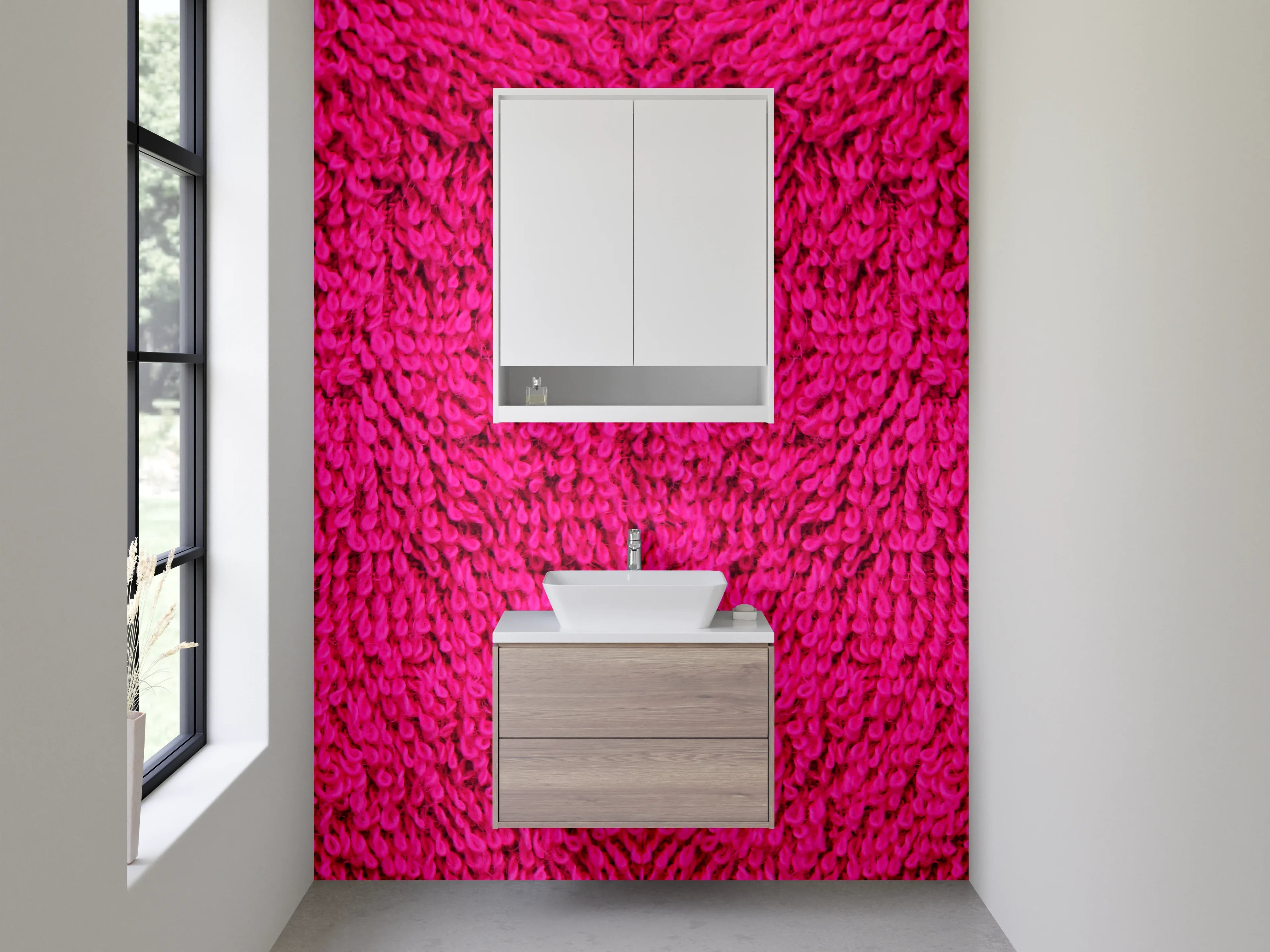 Waschbecken-Rückwand - Abstraktes Pink Muster Textur