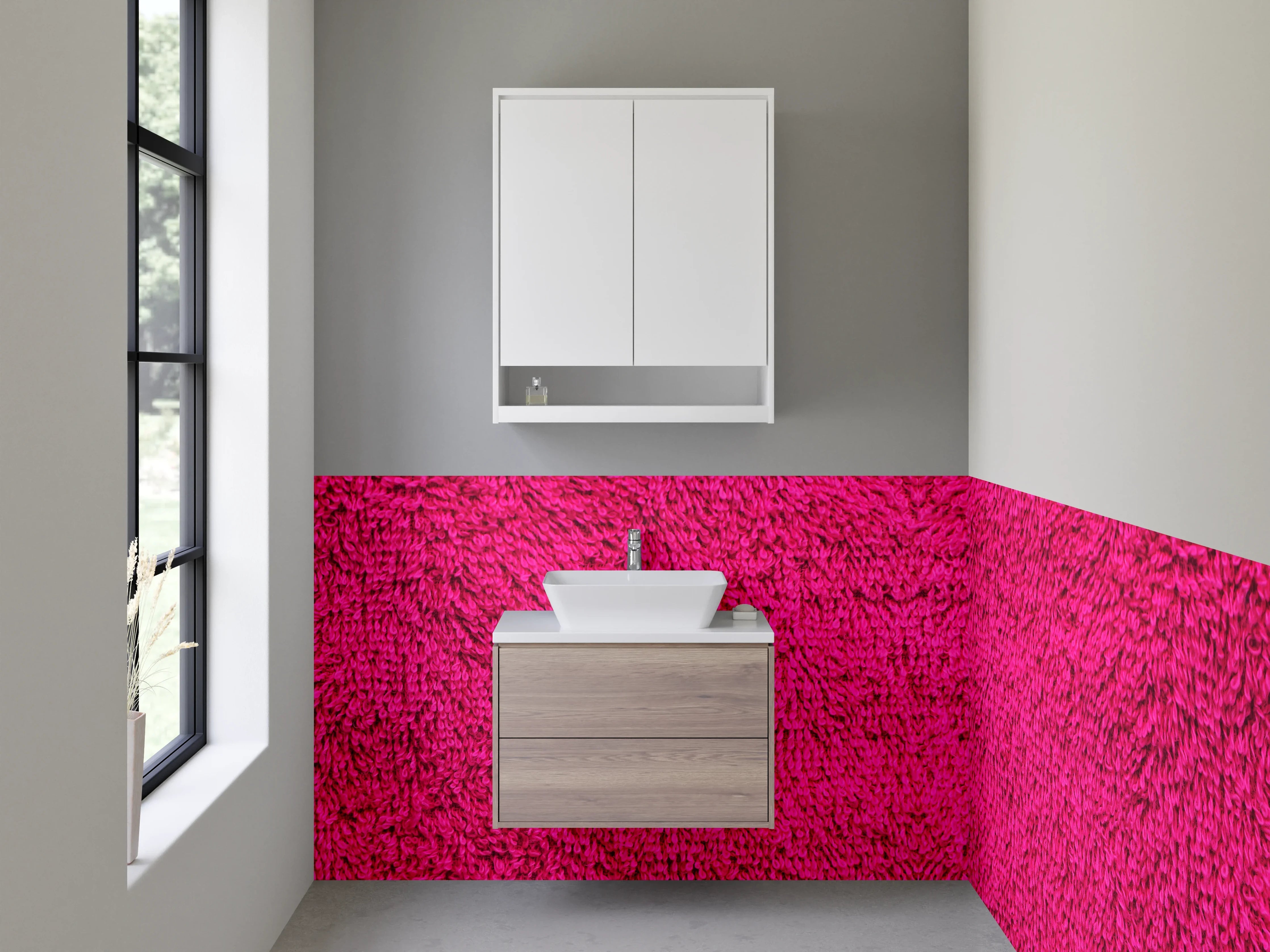 Waschbecken-Rückwand - Abstraktes Pink Muster Textur