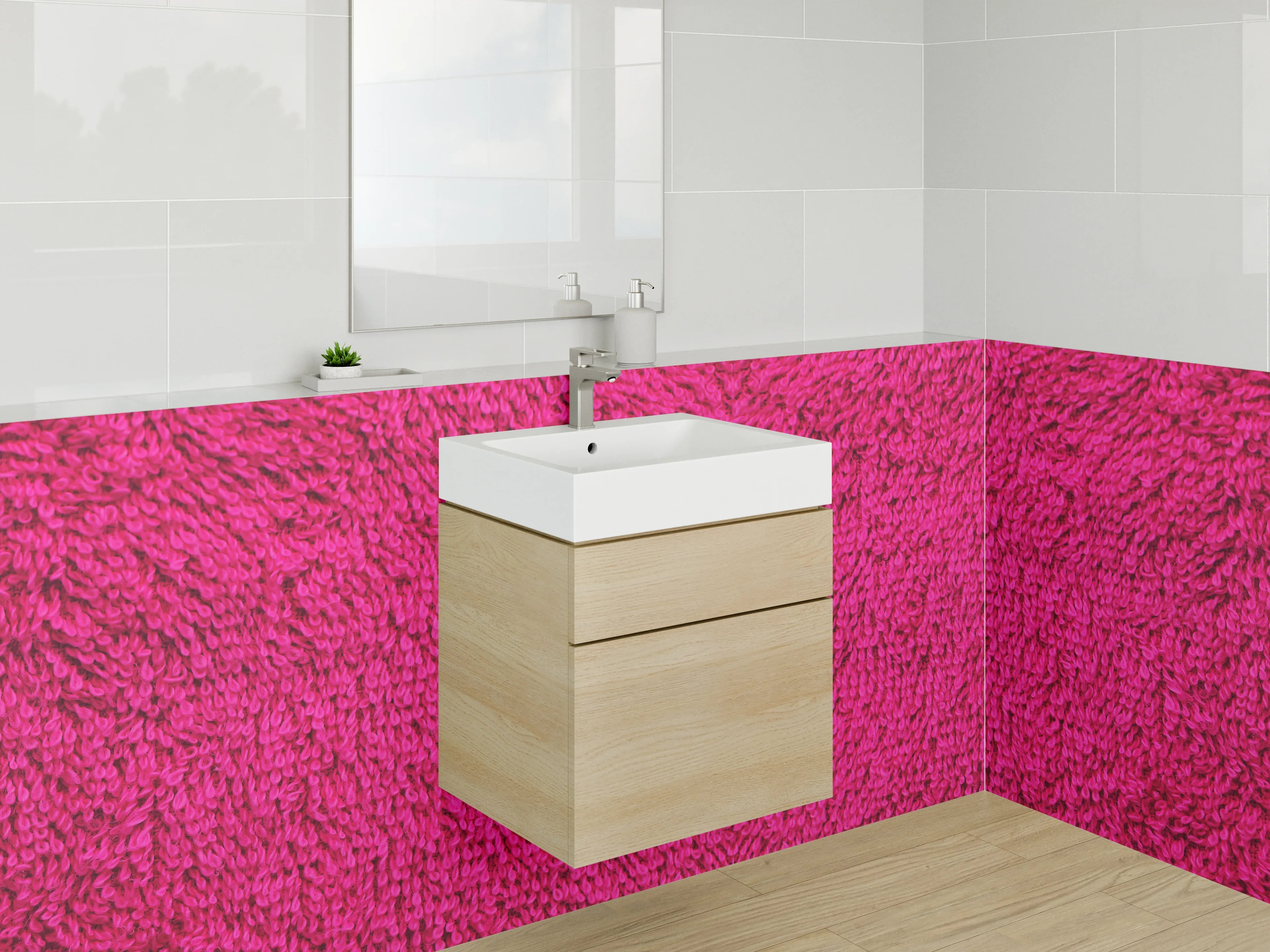 Waschbecken-Rückwand - Abstraktes Pink Muster Textur