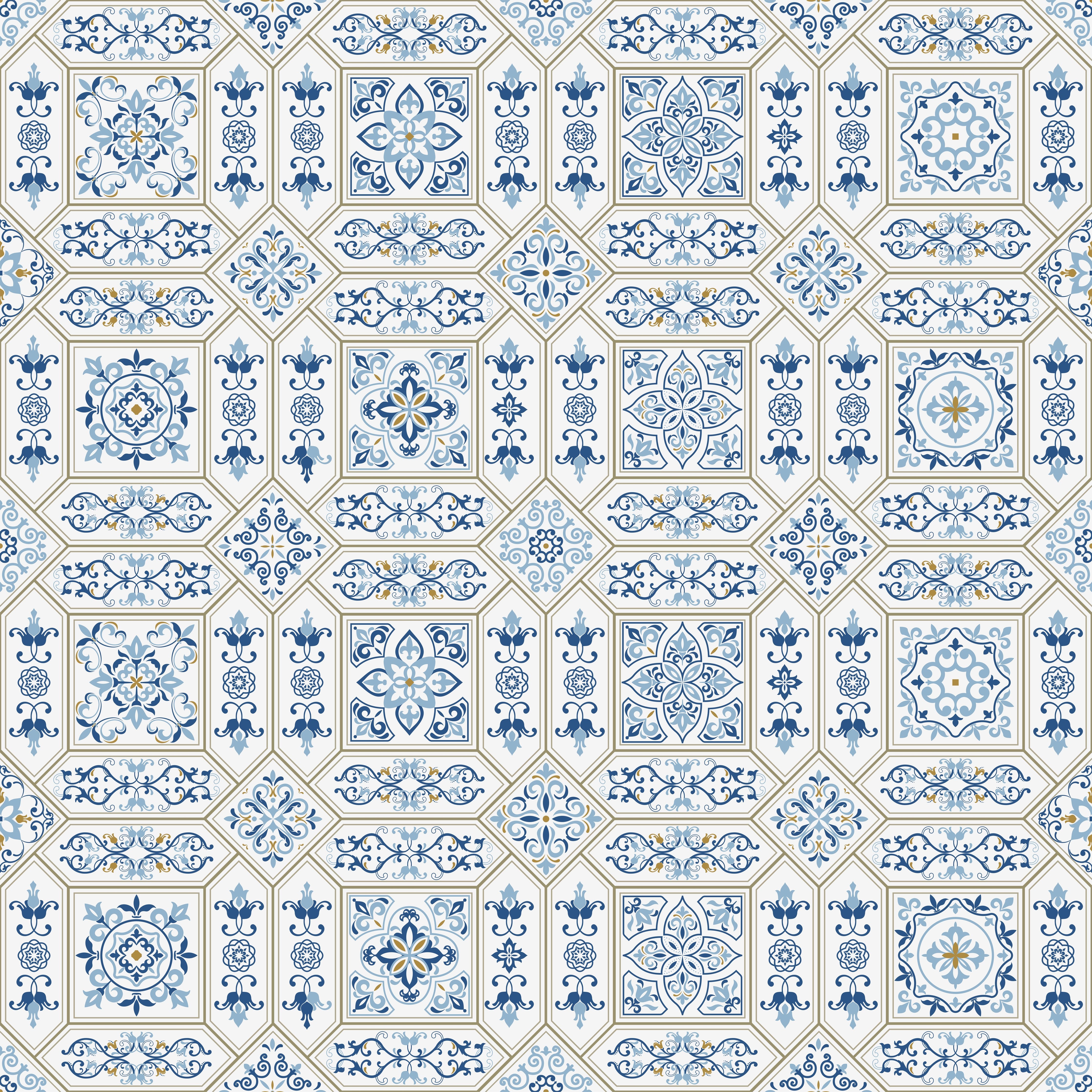 Waschbecken-Rückwand-Blaue Retro-Mosaikfliesen Muster