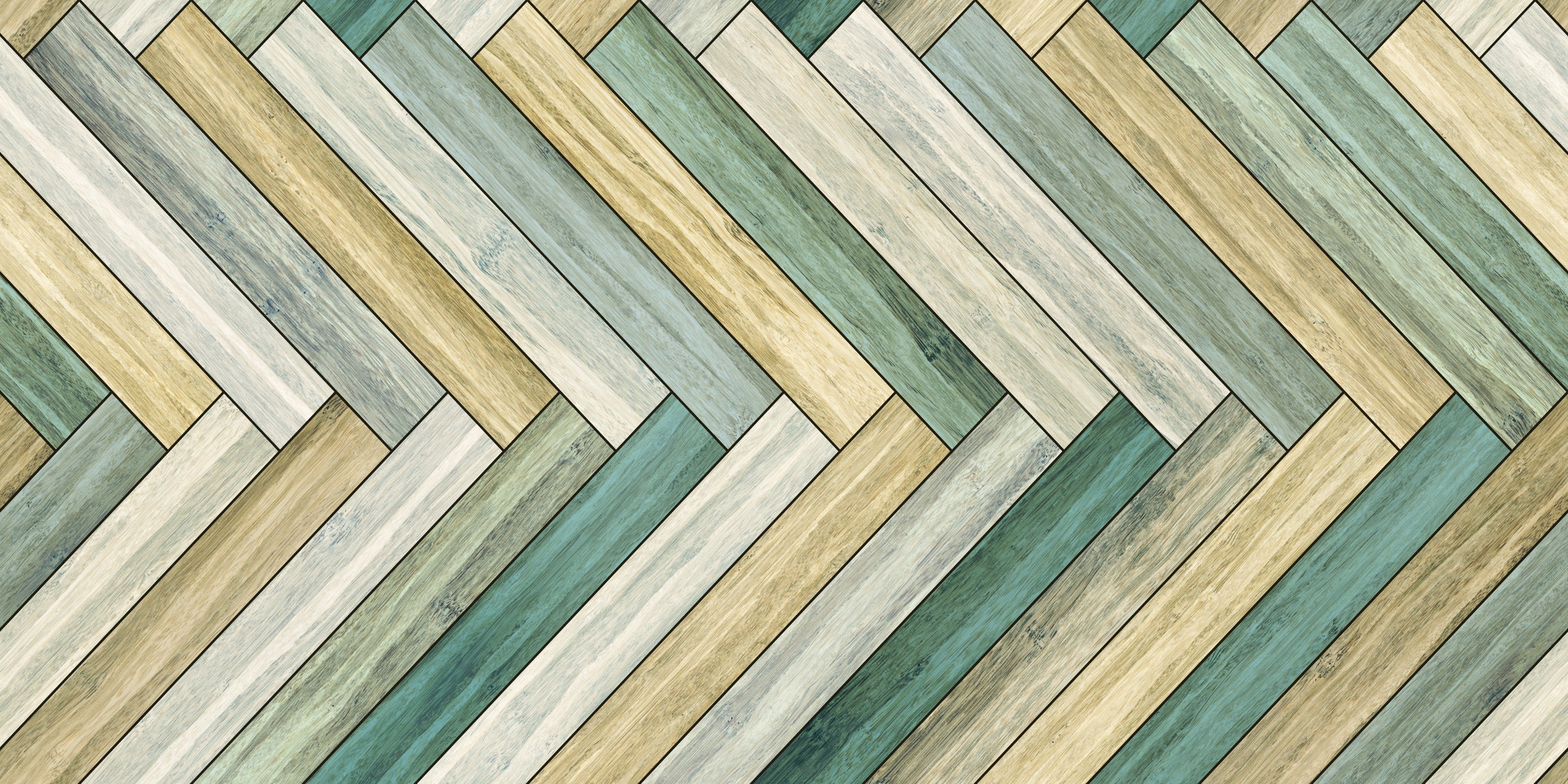 Waschbecken-Rückwand-Chevron Holzoptik in Pastell Grün